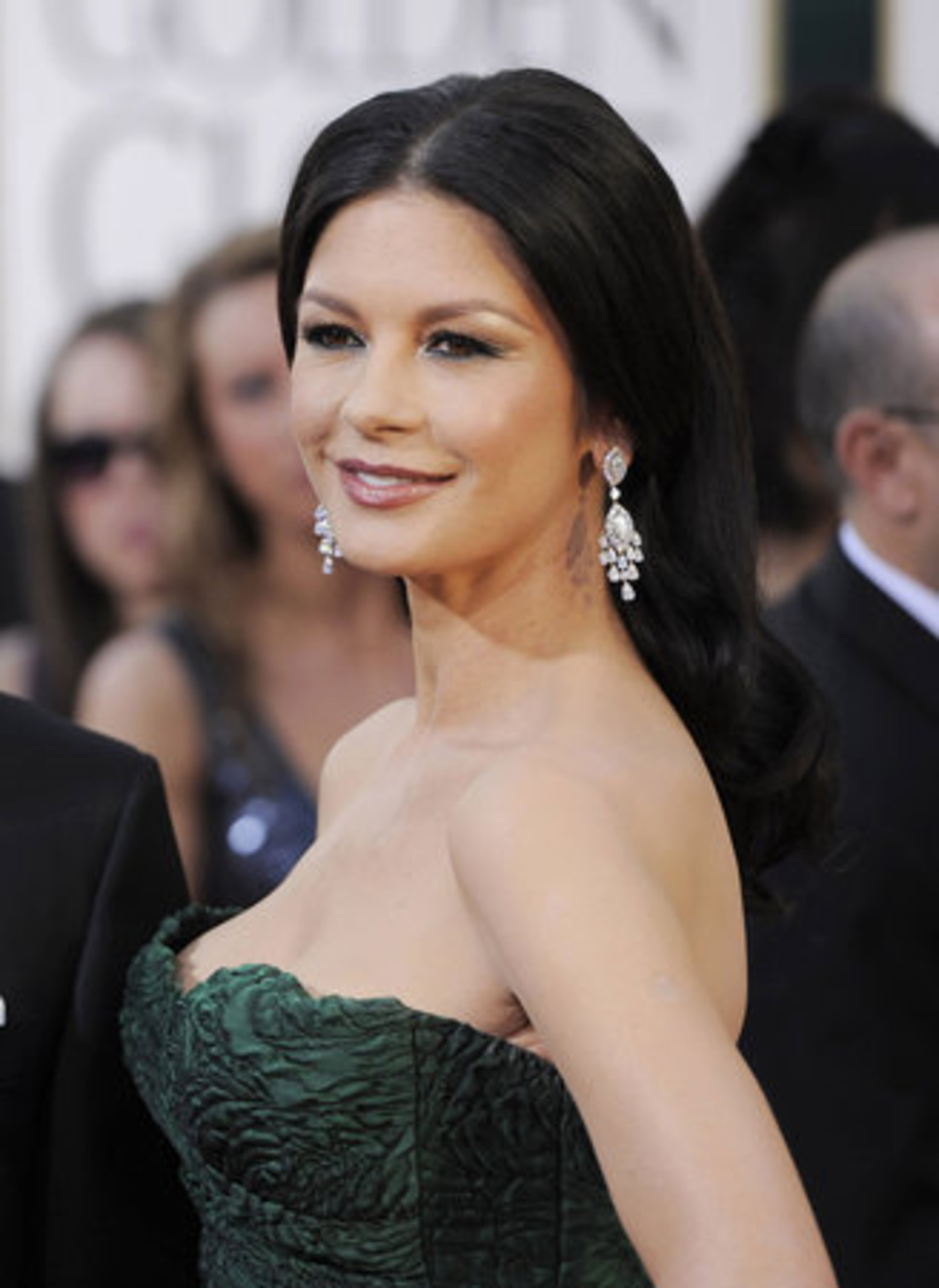 TROUBLED BEAUTY? In this Jan. 16, 2011 file photo, actress Catherine Zeta-Jones arrives at the Golden Globe Awards in Beverly Hills, Calif. Zeta-Jones has revealed she has been receiving clinical treatment for bipolar disorder.