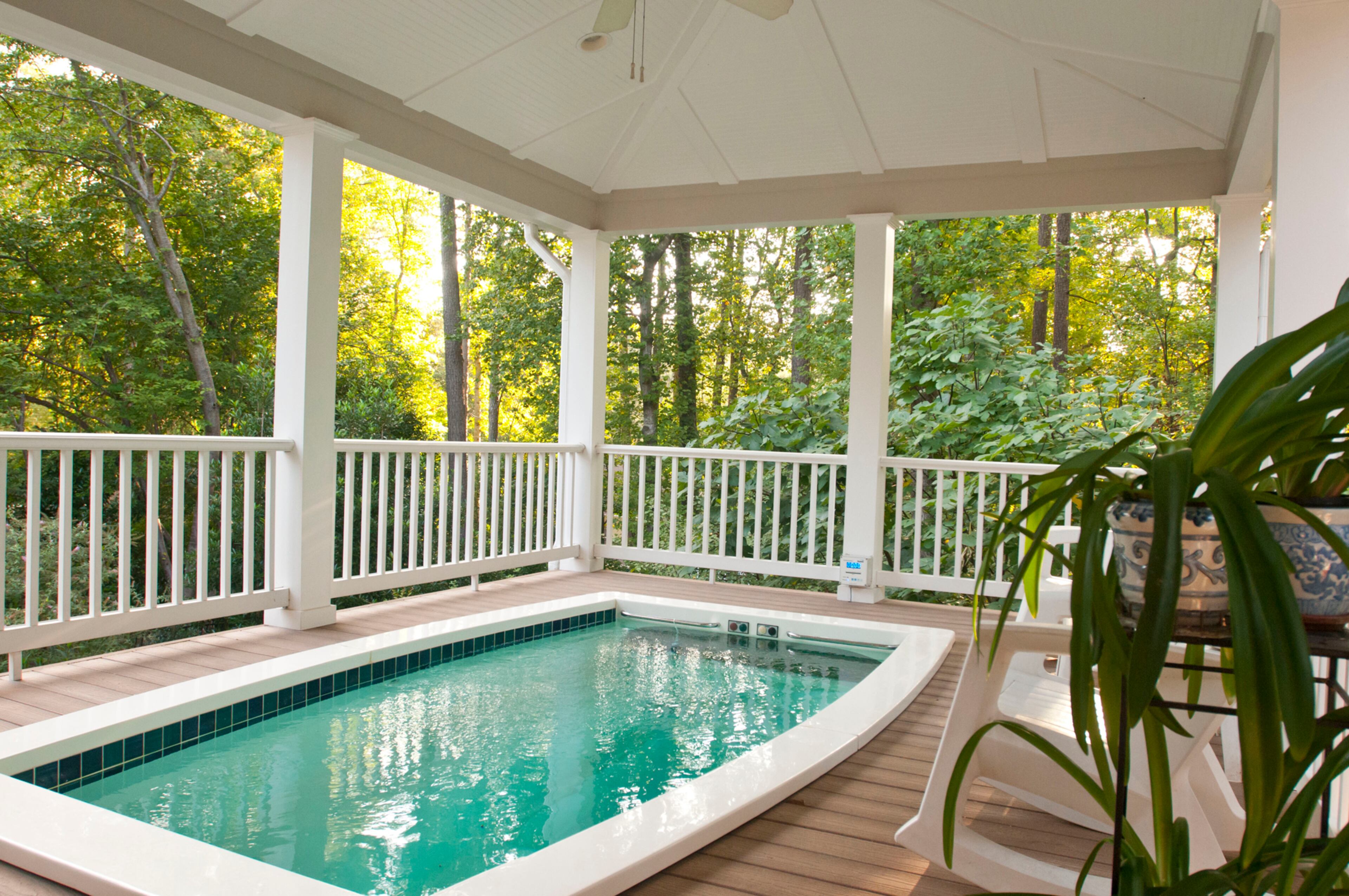 Pinckney and her husband Fred, who celebrate their 40th wedding anniversary this year, also added a resistance pool under an open-air pavilion, dramatically changing their backyard.