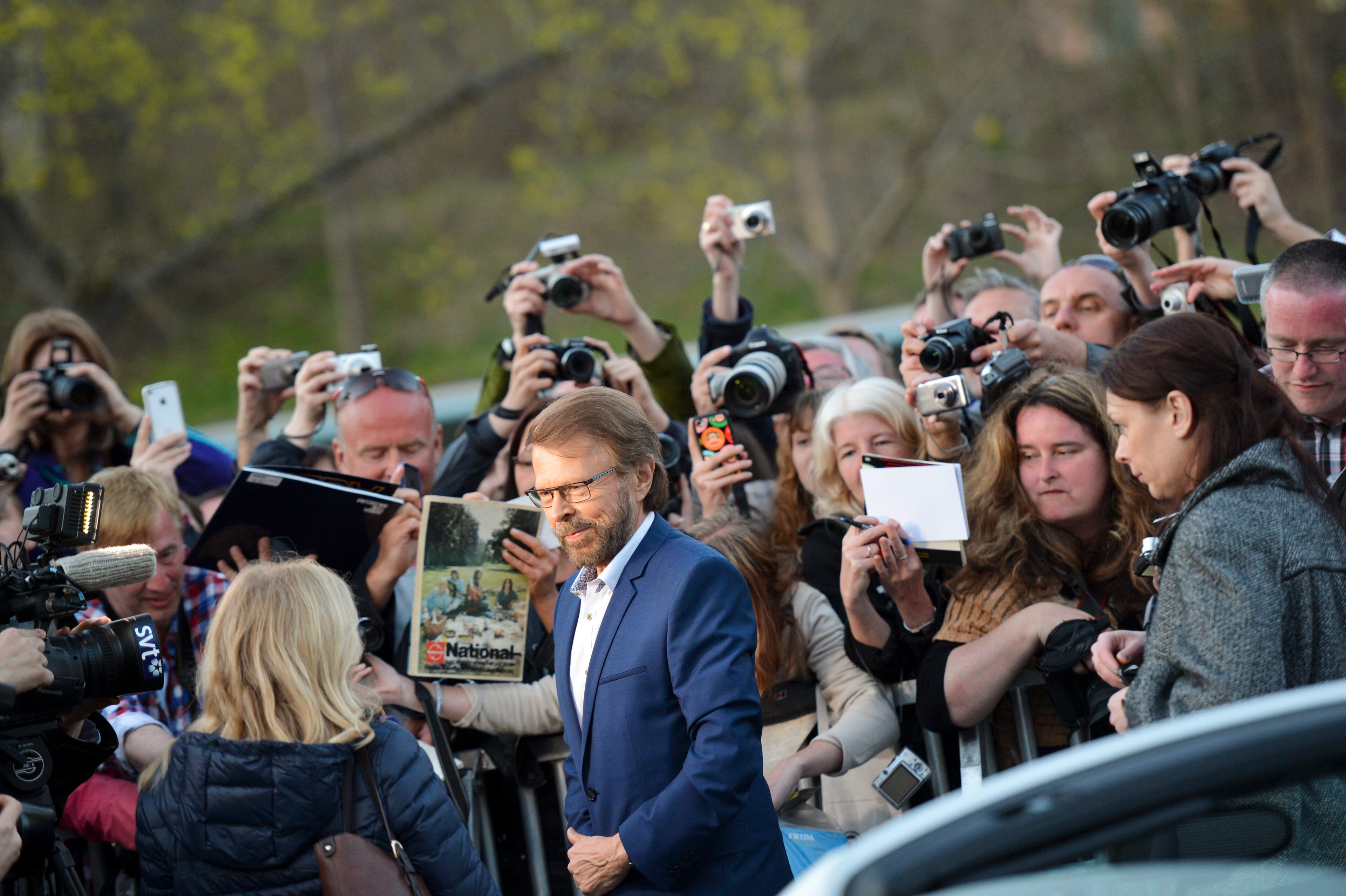 Bjorn Ulvaeus, former member of Swedish pop group ABBA arrives for the inauguration of 'ABBA The Museum.'