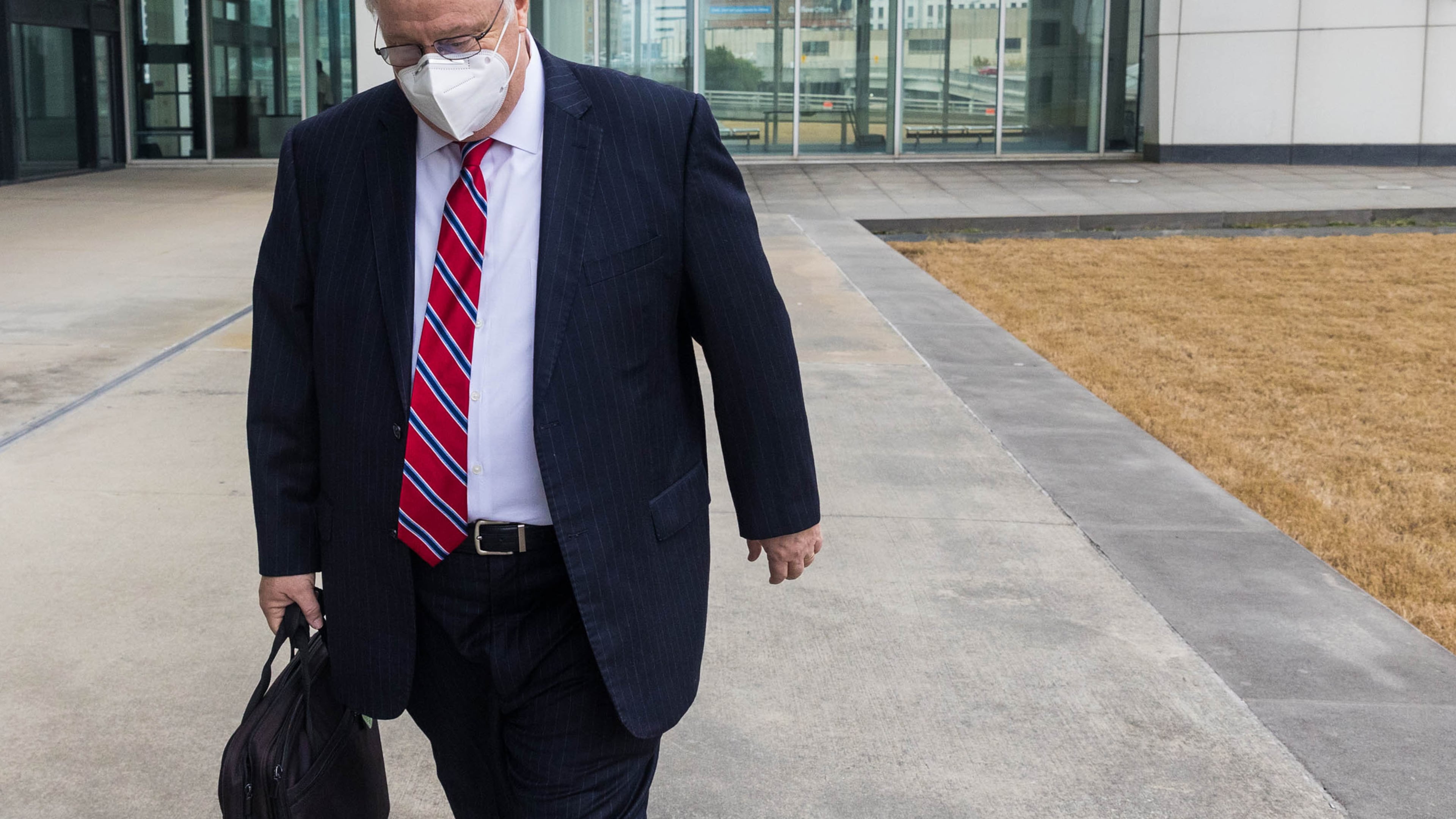 Georgia’s former insurance commissioner, Jim Beck, turned himself in to begin his federal prison sentence Thursday, his attorney said. (Jenni Girtman for The Atlanta Journal-Constitution)