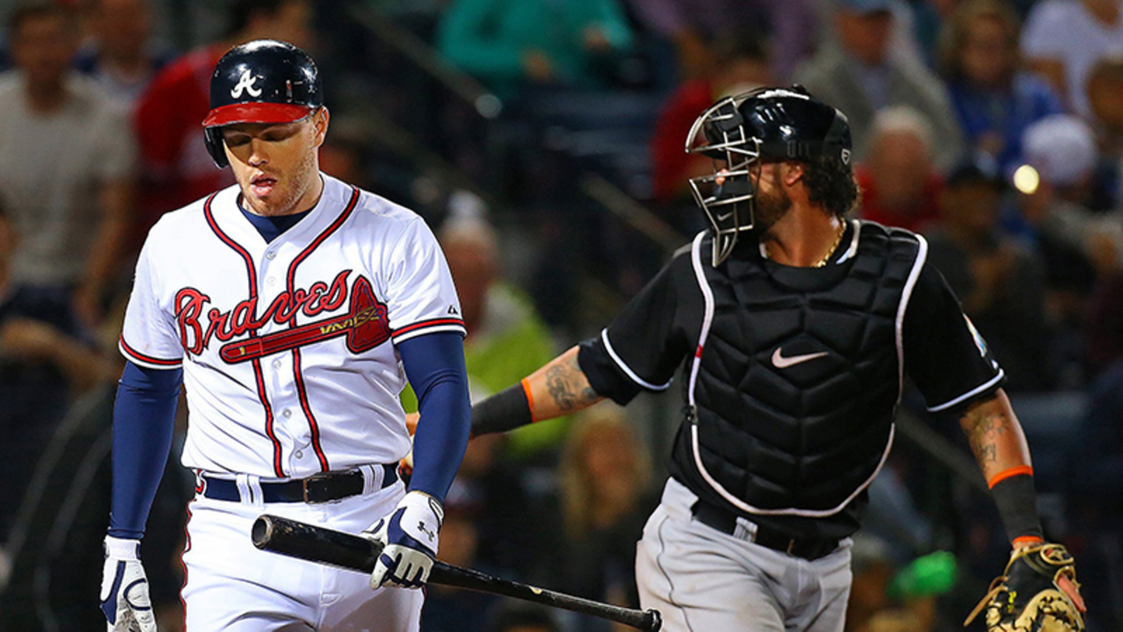 Braves slugger Freddie Freeman has gone hitless on back-to-back days.
