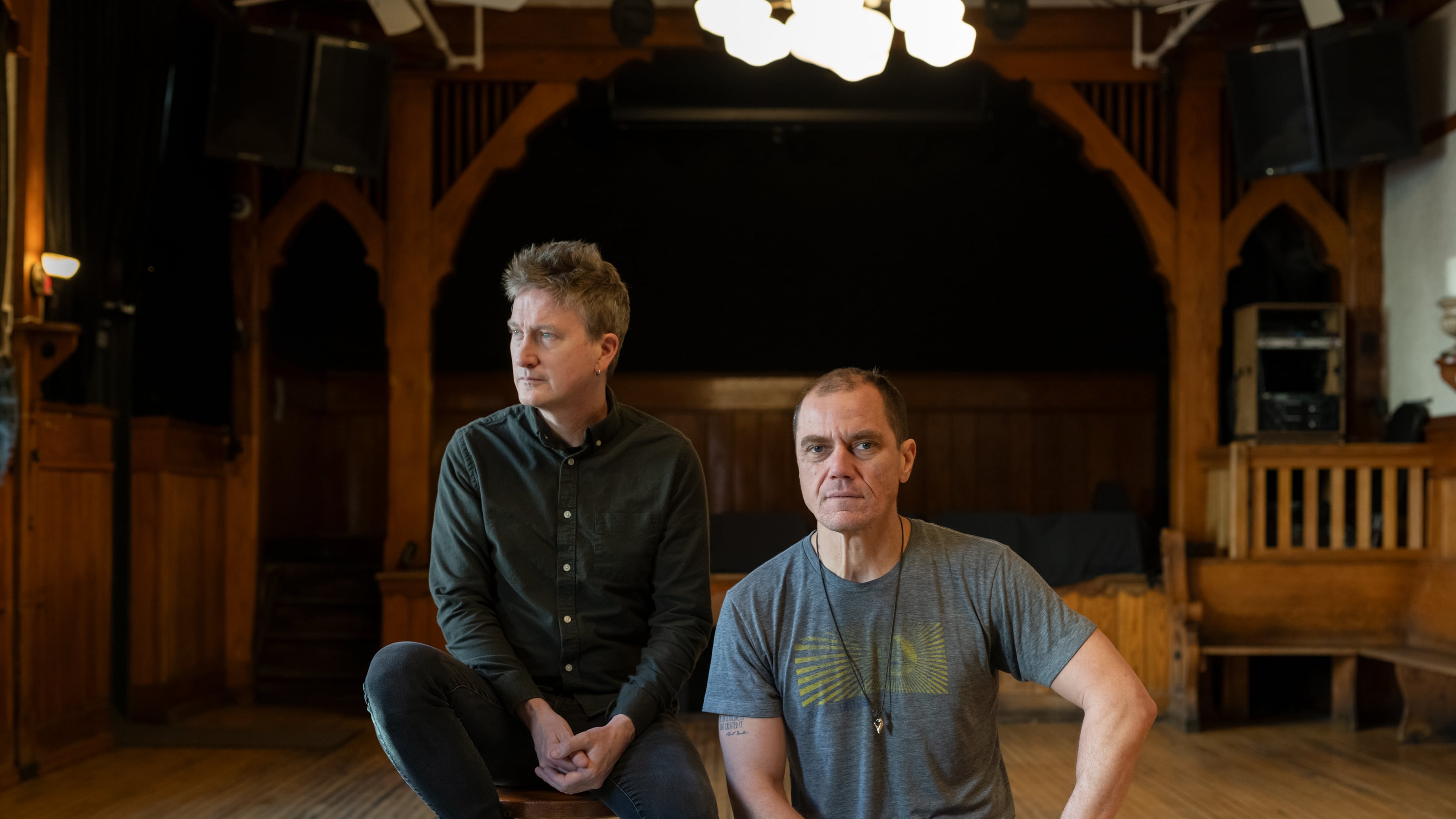 Guitarist Jason Narducy (left) and actor-singer Michael Shannon will play R.E.M.'s entire third album, "Fables of the Reconstruction," and more in sold-out shows at the 40 Watt Club in Athens on Feb. 27-28. (Courtesy of Nathan Keay)