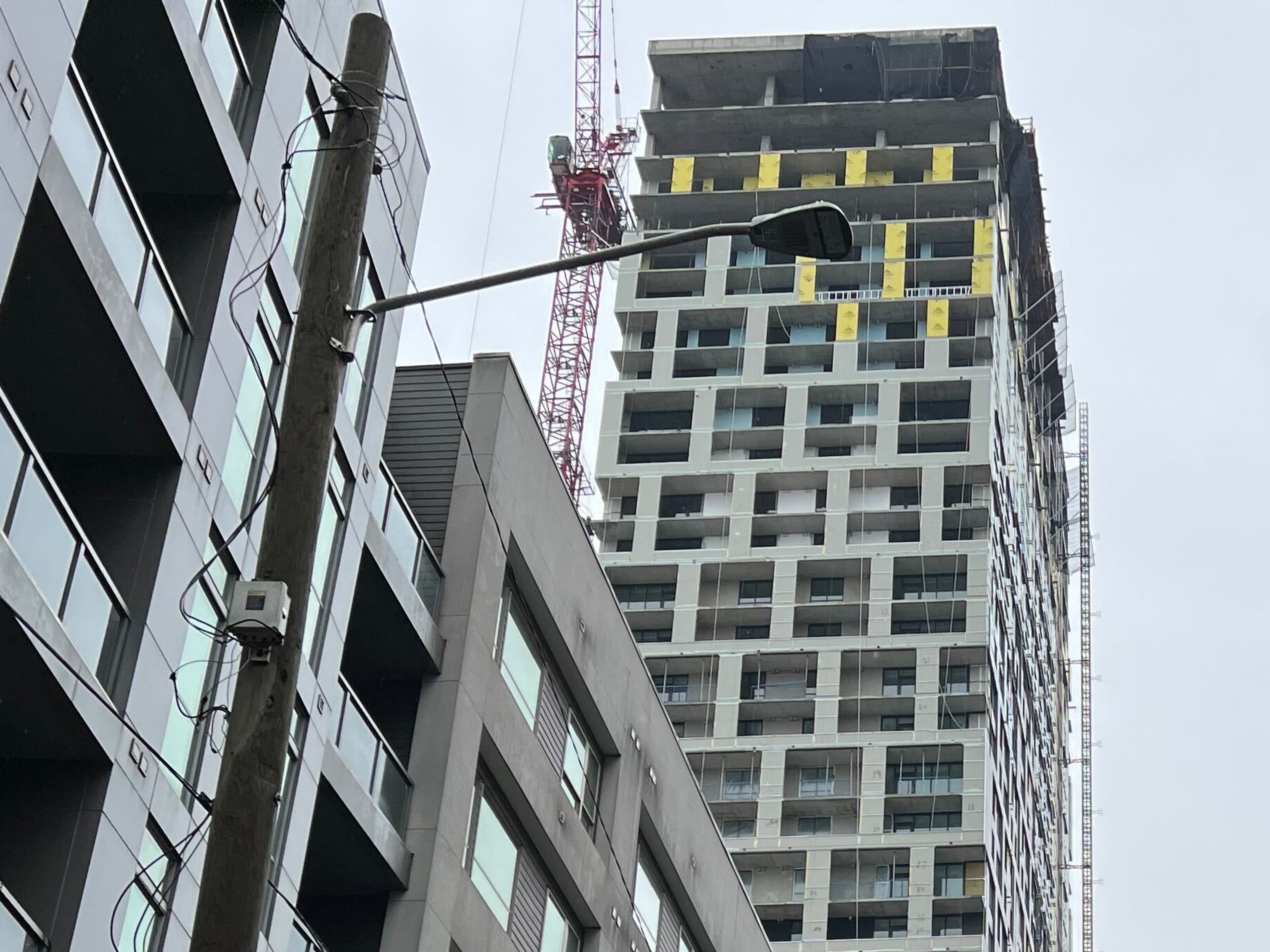 A crane malfunction at a construction site in Midtown Atlanta left four people injured Monday.