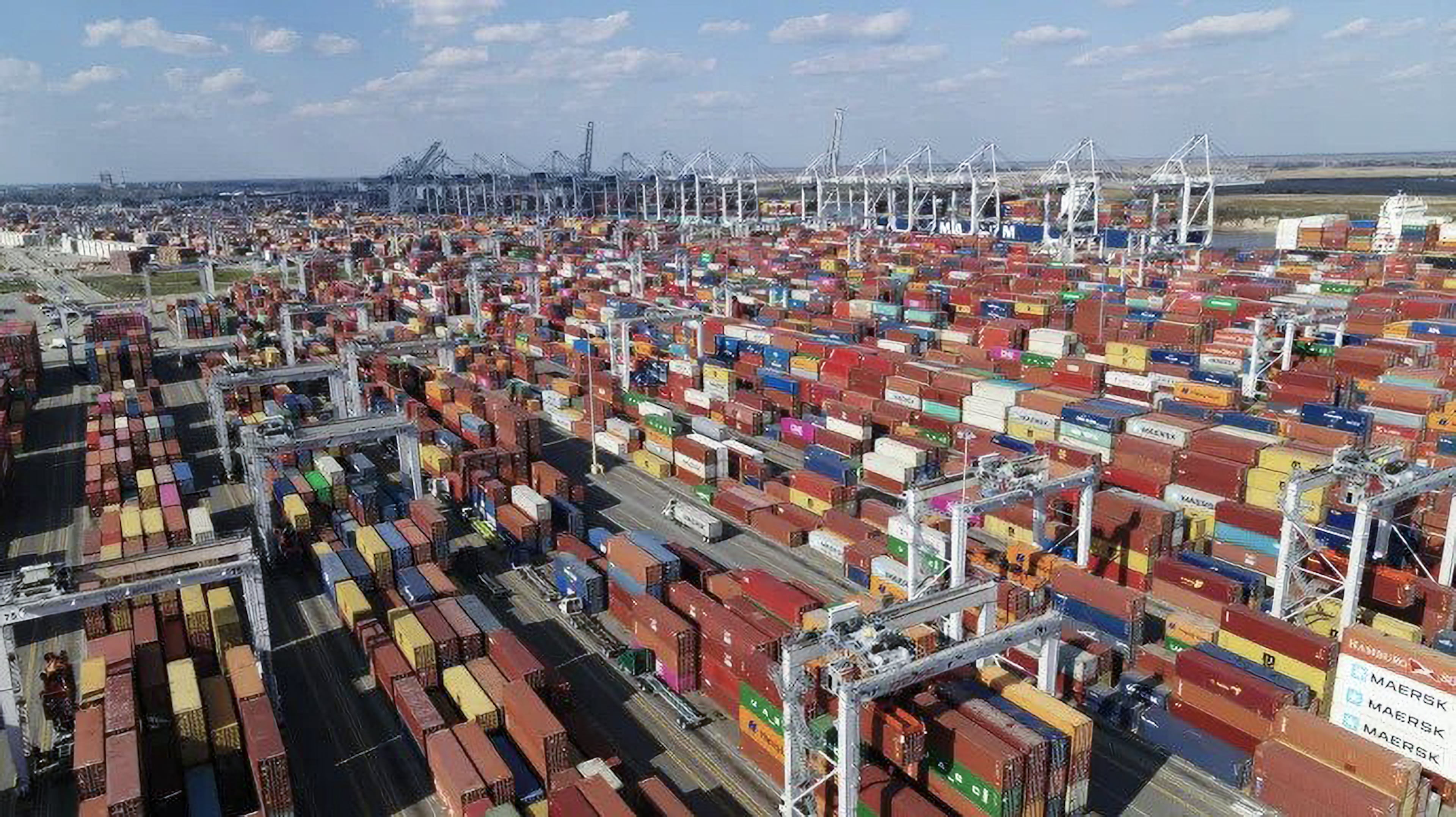 The Port of Savannah was the first container terminal in the Southeast or Gulf Coast to move 5 million twenty-foot equivalent container units in a fiscal year. (Jeremy Polston/Georgia Ports Authority)