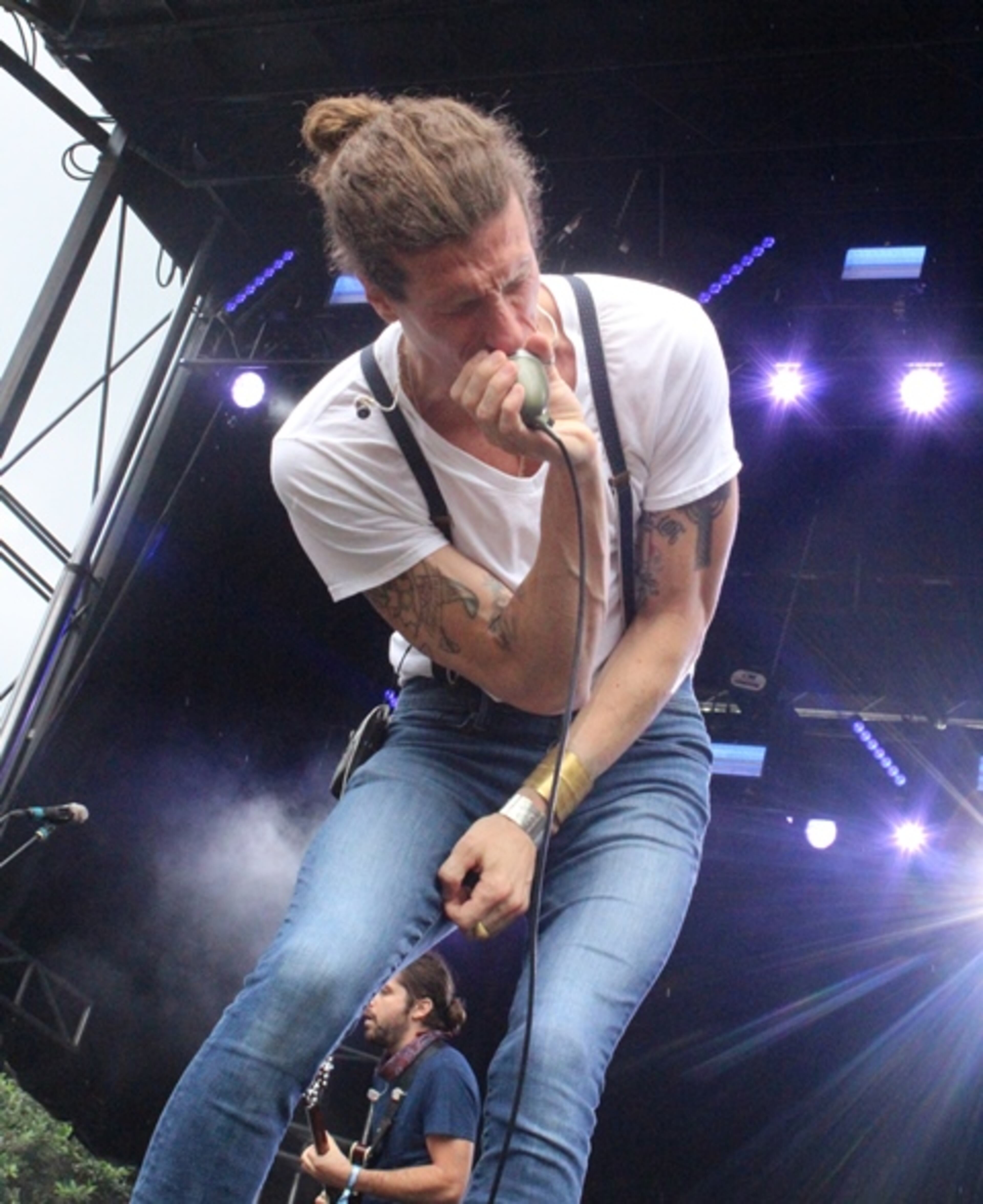 The Revivalists frontman David Shaw at Shaky Knees Music Festival on May 13, 2017. Photo: Melissa Ruggieri/AJC