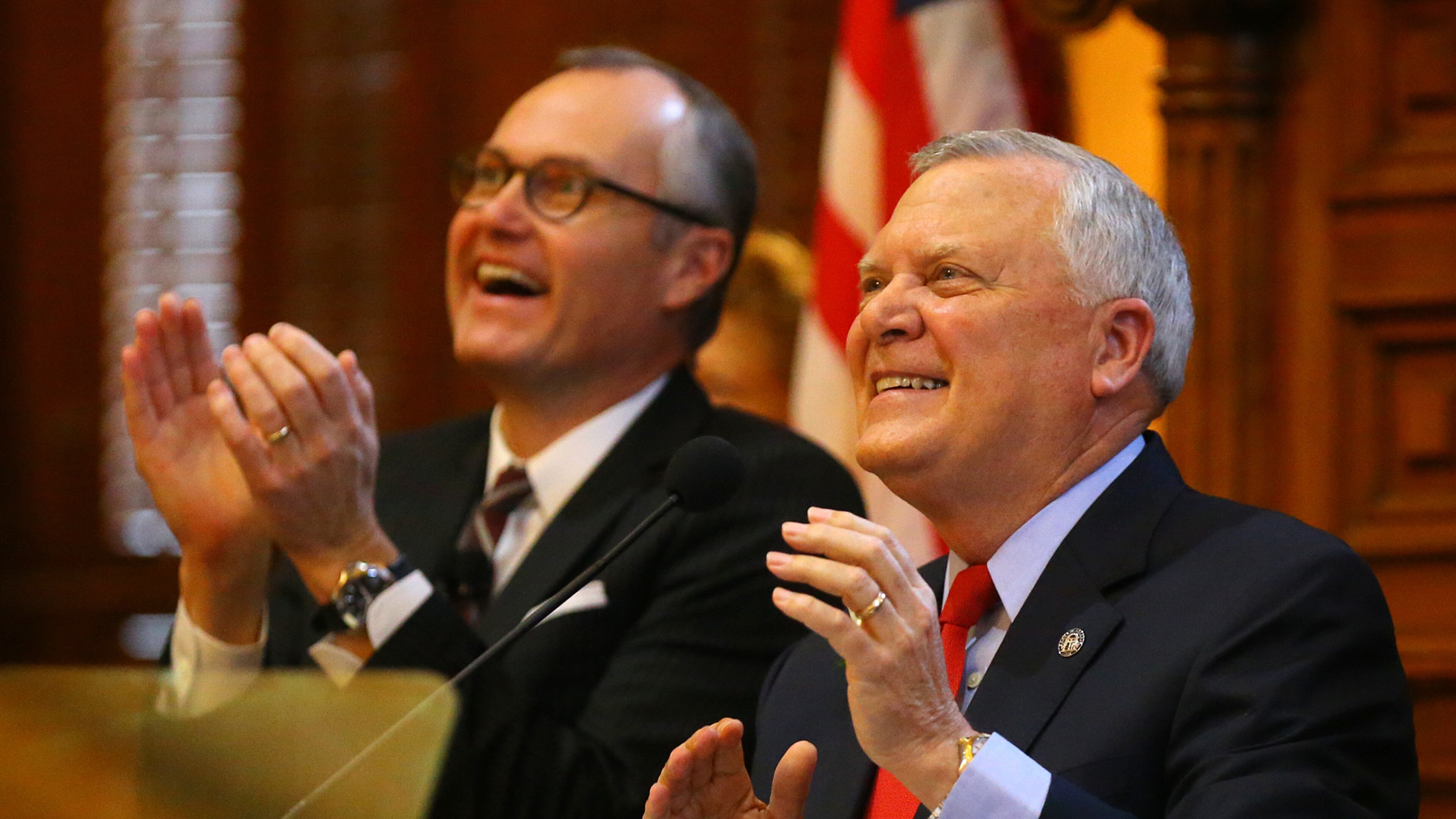 Gov. Nathan Deal and Lt. Gov. Casey Cagle. Curtis Compton / ccompton@ajc.com