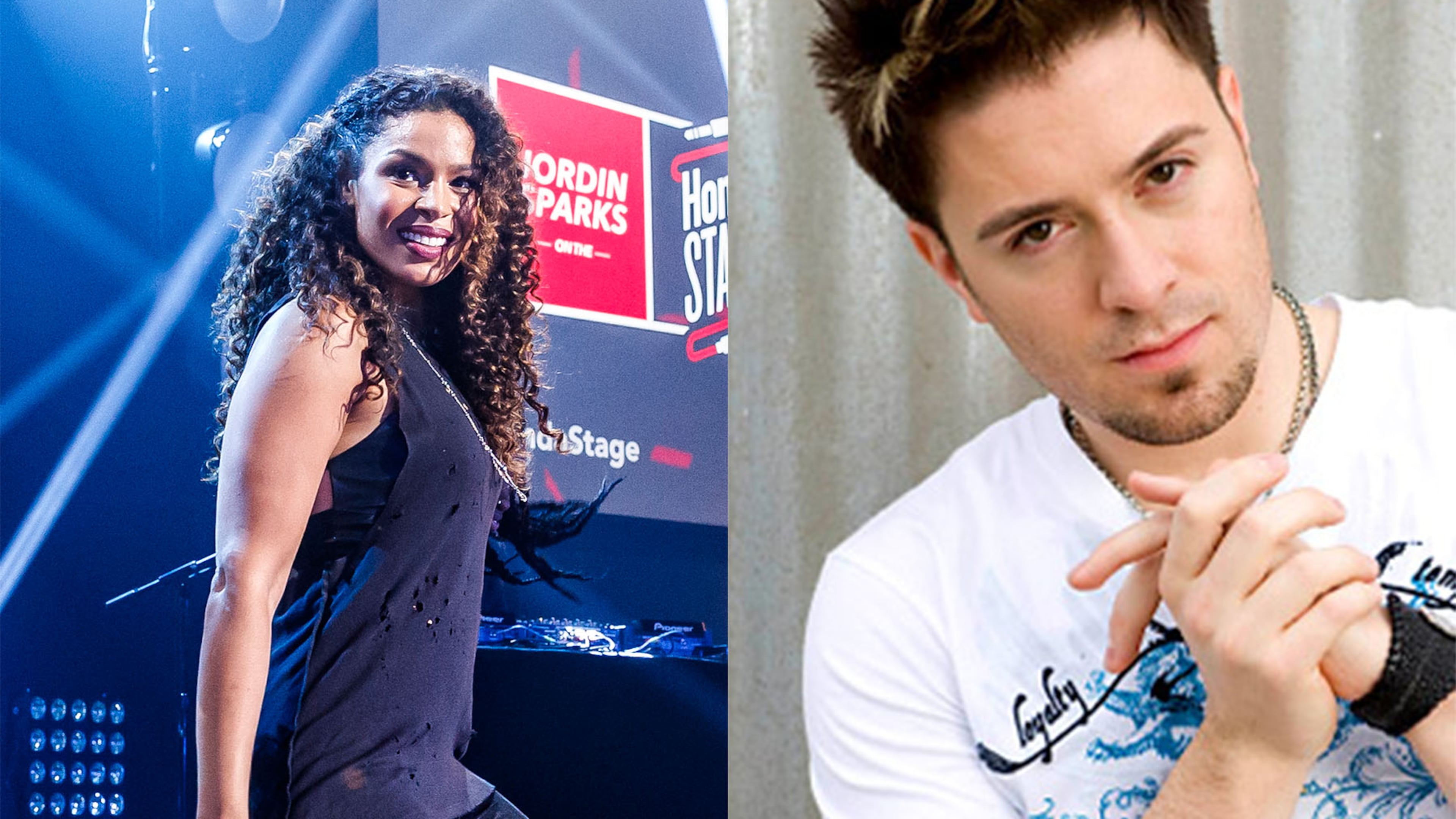 Jordin Sparks and Danny Gokey will perform Christmas carols at the Lenox Macy's tree lighting Sunday November 22, 2015. CREDIT: Getty Images (left)/ publicity photo