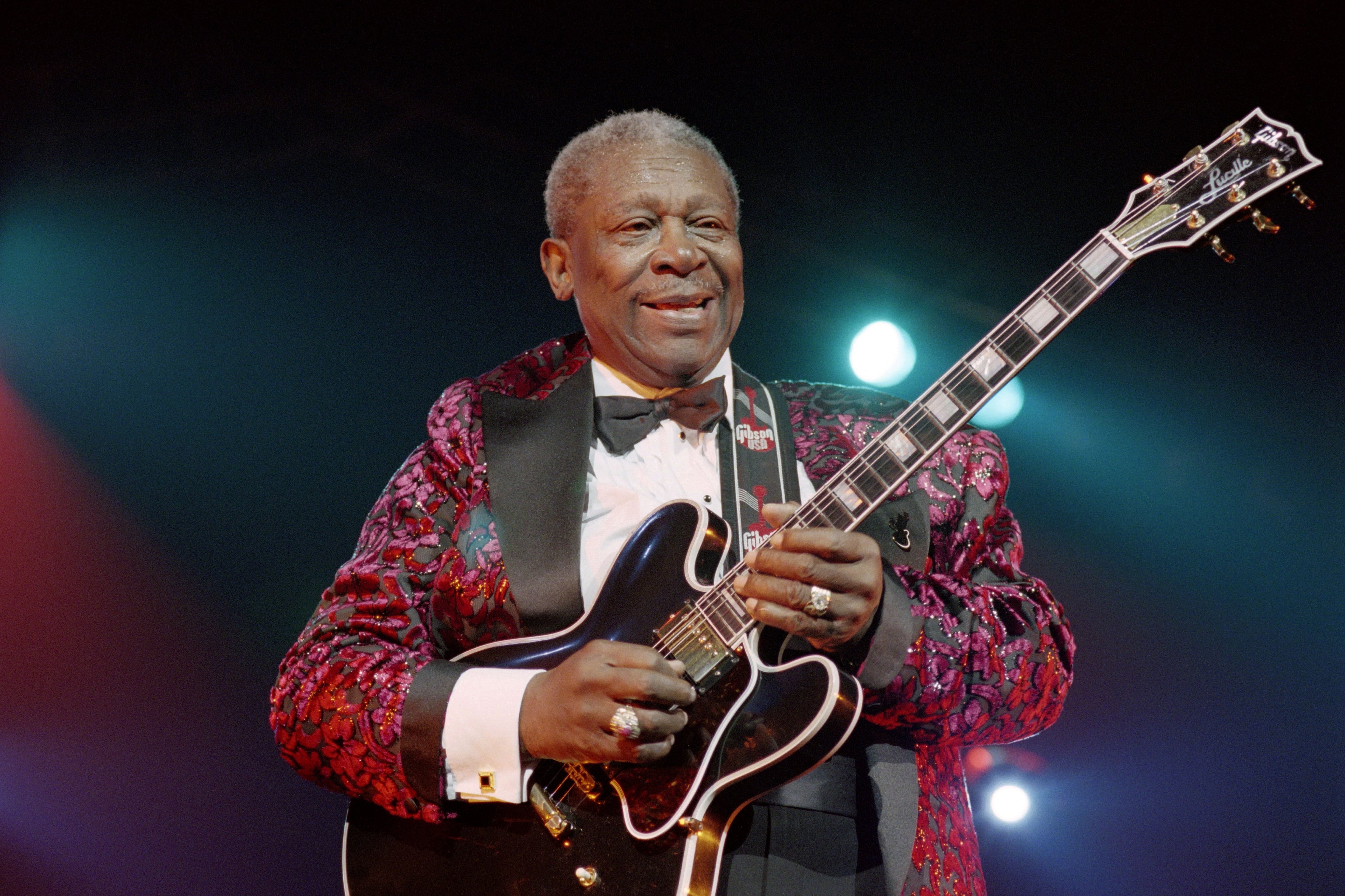 American blues musician B.B. King performs on July 7, 1998 during a music festival at La Villette park, Northeastern Paris. (Photo: BERTRAND GUAY/AFP/Getty Images)