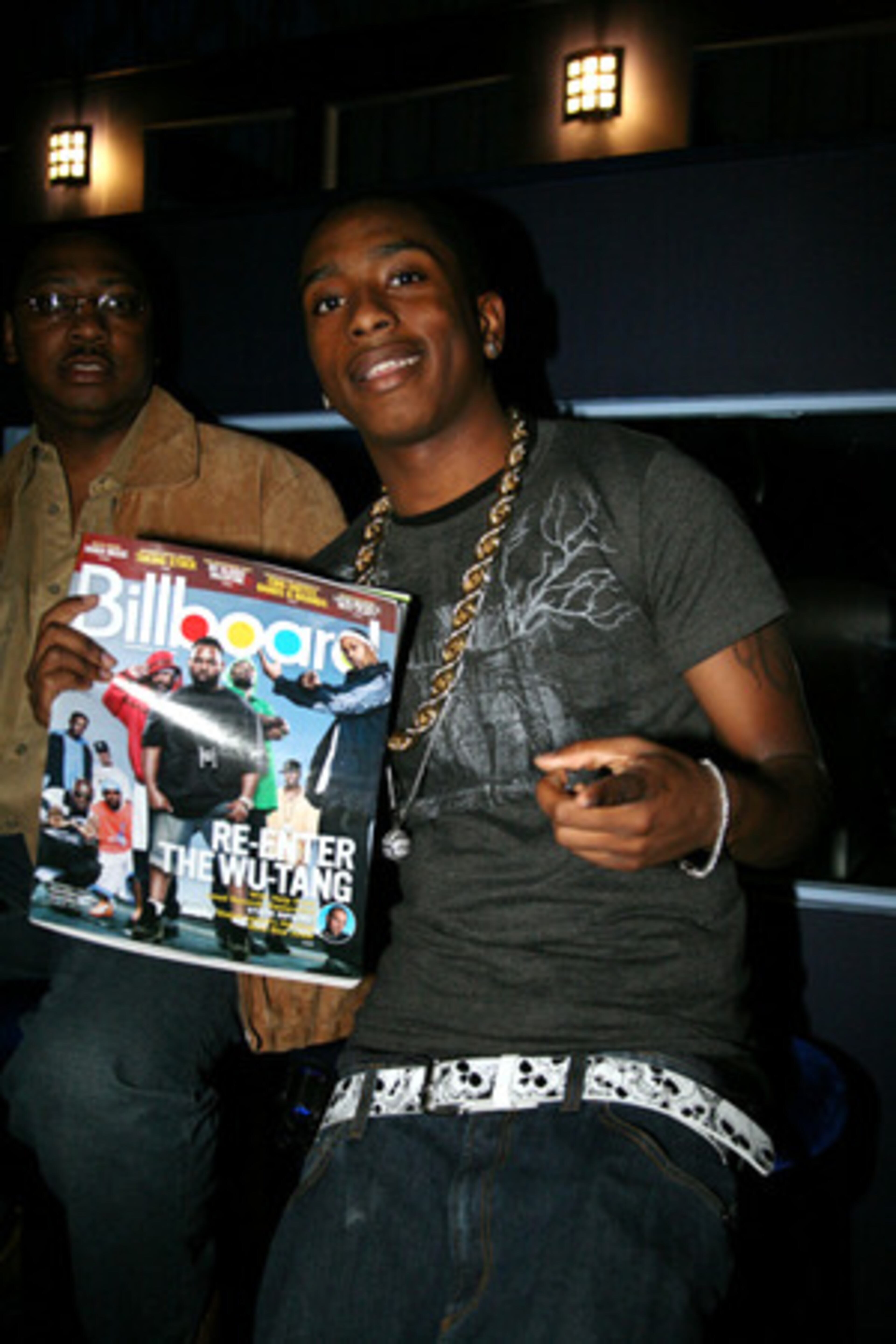 Atlanta artist Bishop City networks Friday night at the Billboard Awards cocktail reception.