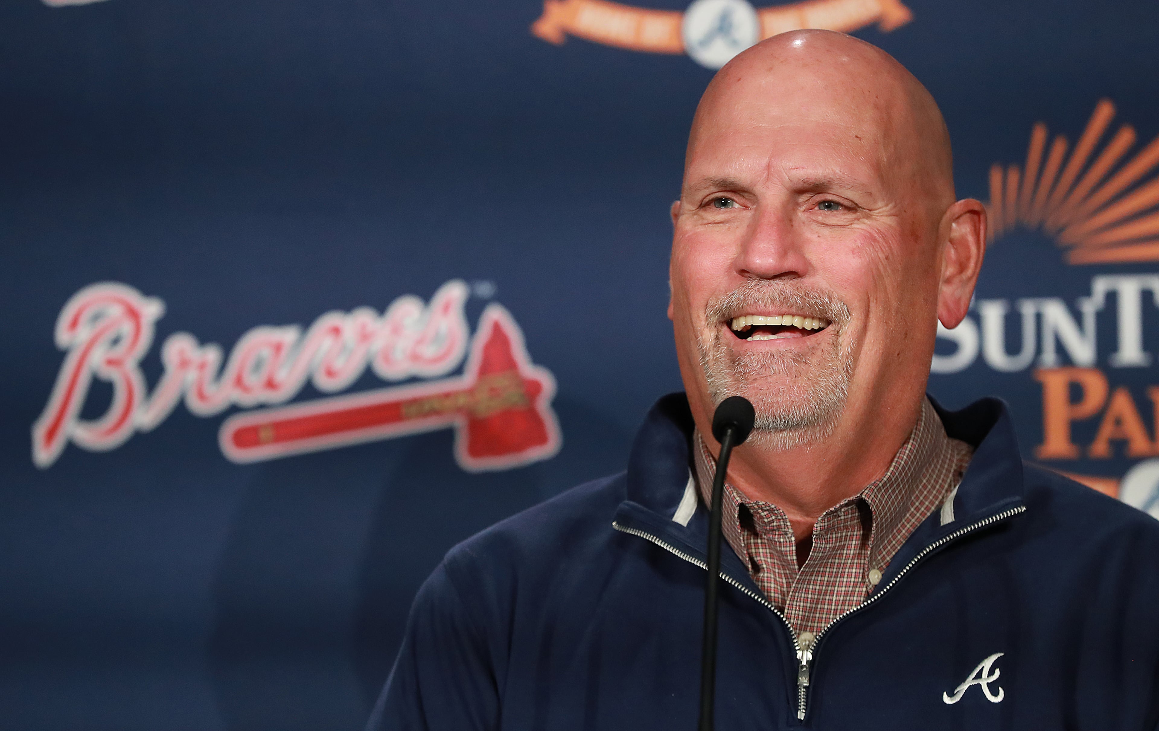 Nov 13, 2018 Atlanta: Atlanta Braves manager Brian Snitker holds a press conference at SunTrust Park winning National League manager of the year on Tuesday night, Nov. 13, 2018, in Atlanta. Curtis Compton/ccompton@ajc.com