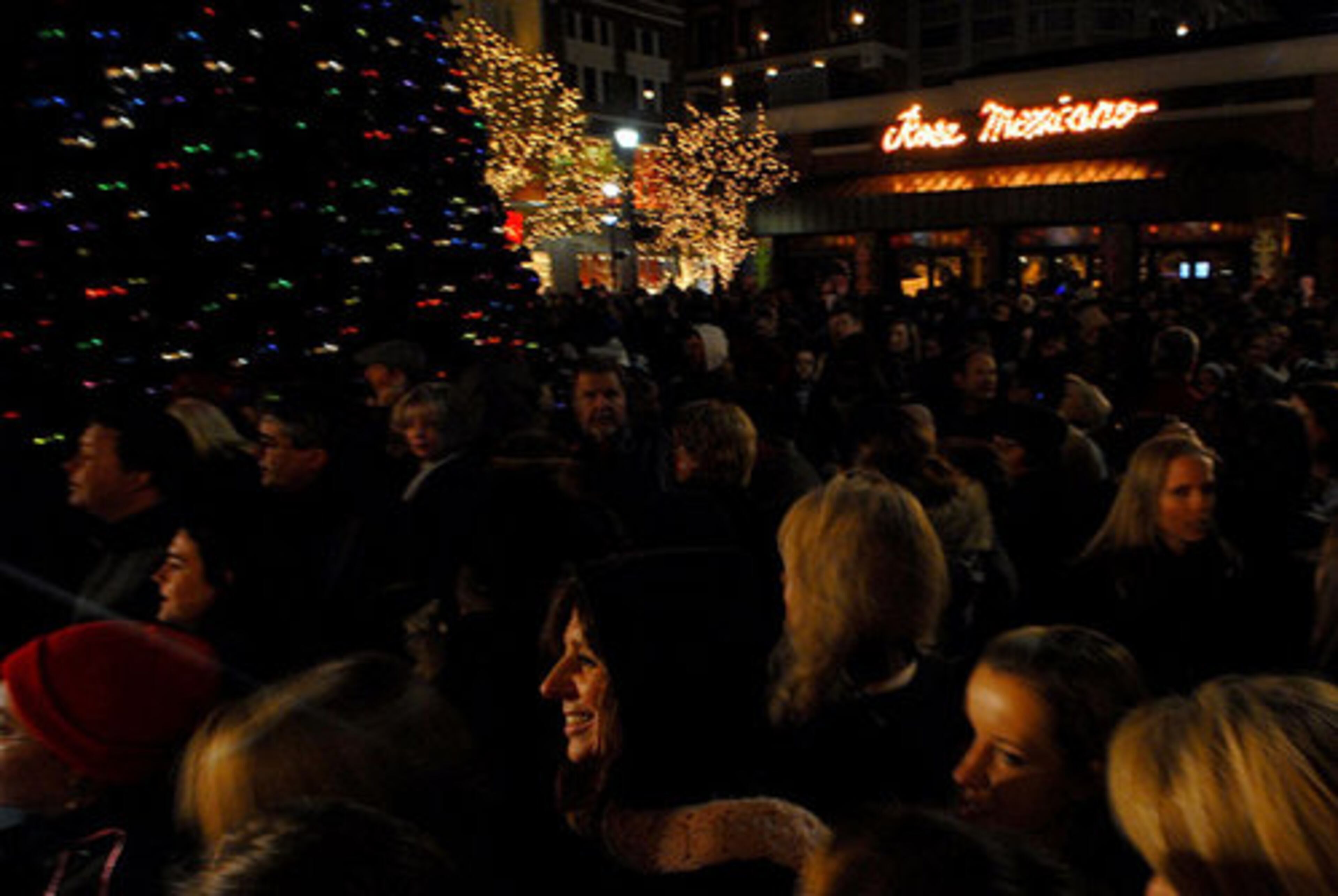 JoAnn Raynor, of Covington, smiles as she waits for the tree to be lit.
