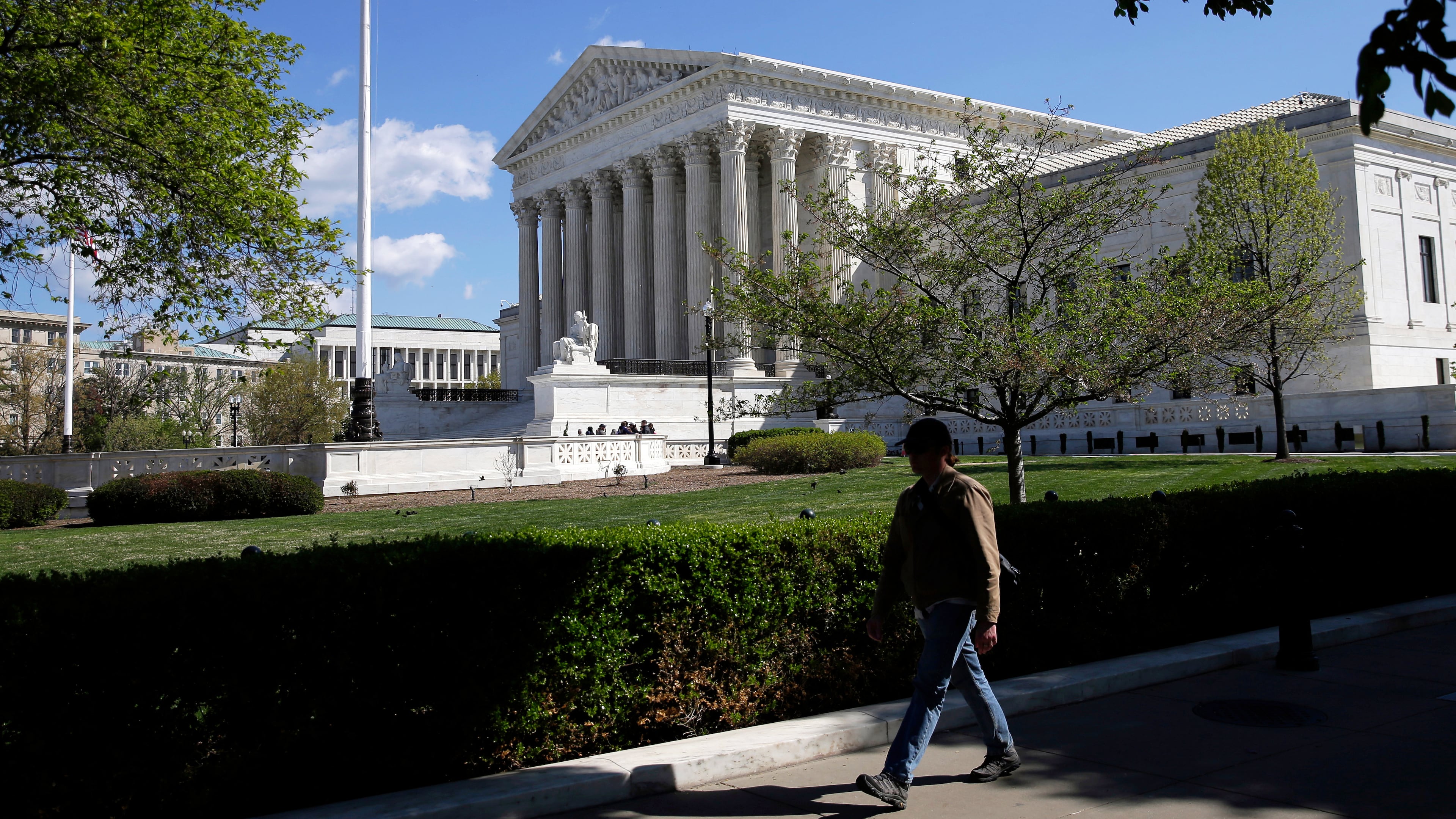 The U.S. Supreme Court is seen in Washington, Tuesday, April 7, 2026, in Washington. (AP Photo/Rahmat Gul)