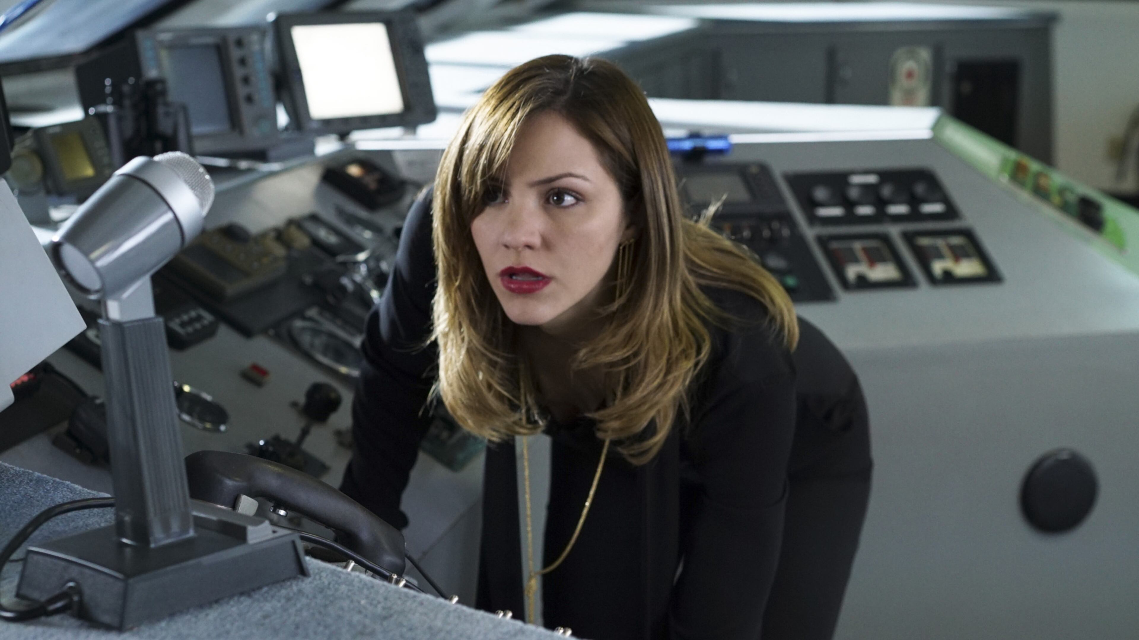 "Love Boat" -- Team Scorpion goes undercover on a cruise ship to locate and disable deadly stolen rockets. Meanwhile, as Valentine's Day approaches, Toby and Happy help Ralph, who is in the throes of his first crush, on SCORPION, Monday, Feb. 9 (9:00-9:59 PM, ET/PT) on the CBS Television Network. Pictured: Katharine McPhee as Paige Dineen. Photo: Cliff Lipson/CBS é2015 CBS Broadcasting, Inc. All Rights Reserved "Love Boat" -- Team Scorpion goes undercover on a cruise ship to locate and disable deadly stolen rockets. Meanwhile, as Valentine's Day approaches, Toby and Happy help Ralph, who is in the throes of his first crush, on SCORPION, Monday, Feb. 9 (9:00-9:59 PM, ET/PT) on the CBS Television Network. Pictured: Katharine McPhee as Paige Dineen. Photo: Cliff Lipson/CBS é2015 CBS Broadcasting, Inc. All Rights Reserved