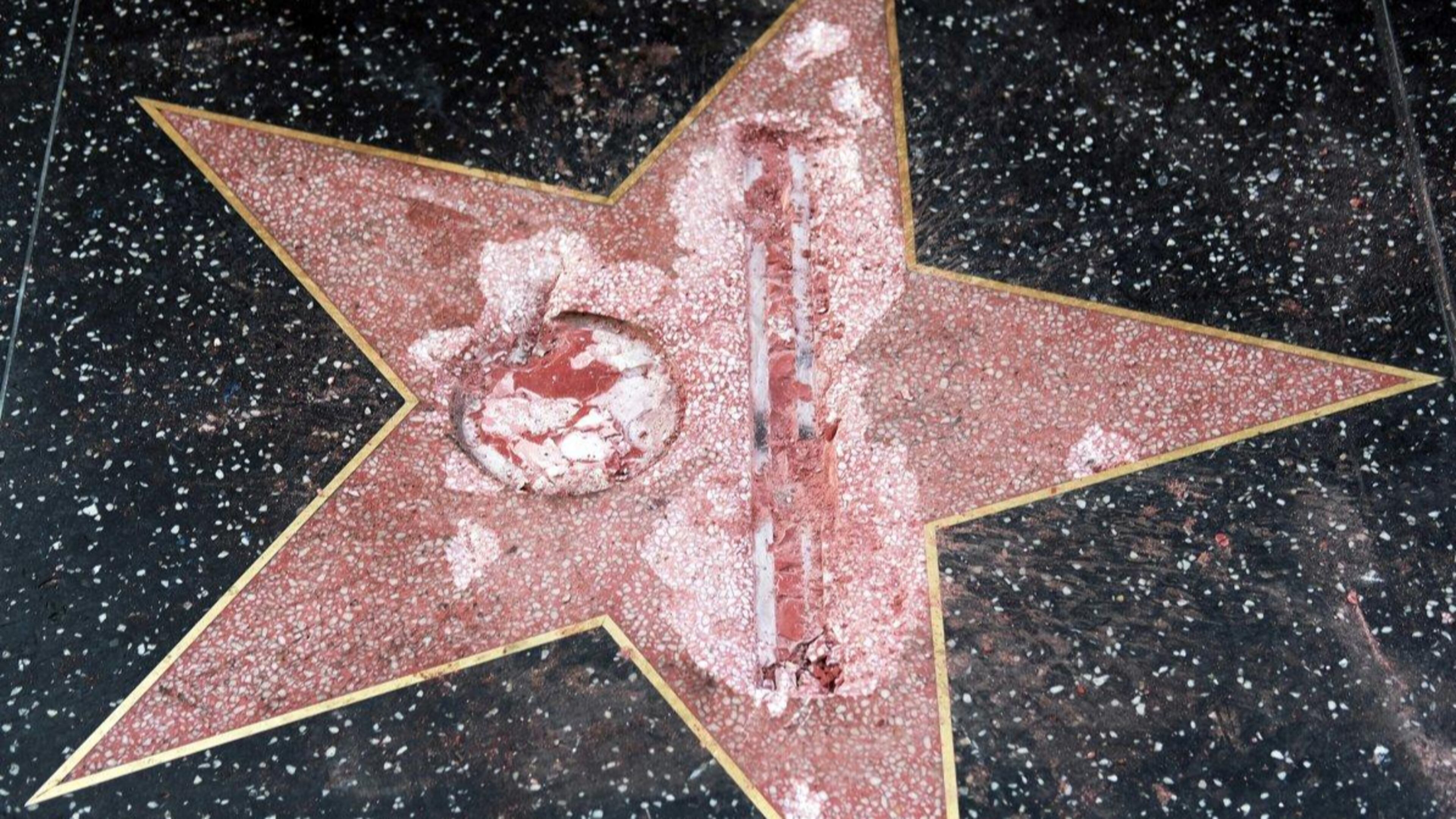 In October, Donald Trump's Hollywood star was vandalized with a pickax and a sledgehammer.