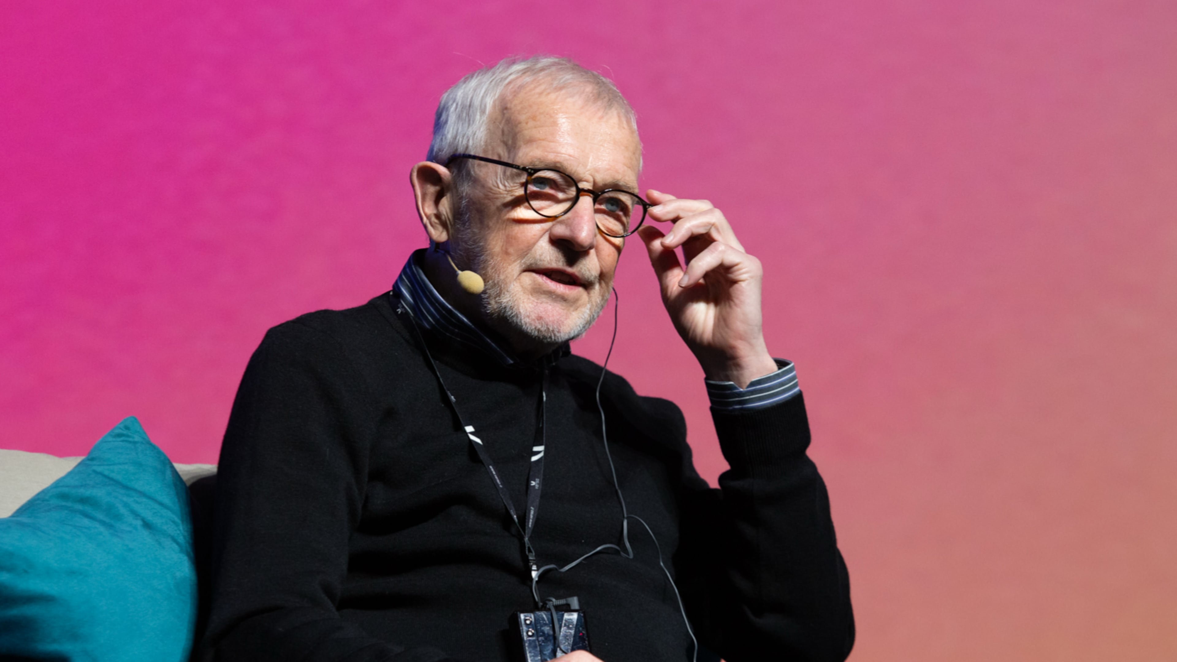 In this handout photo provided by 'Bergamo Scienza 2026', physicist Francis Halzen speaks during a presentation on the IceCube Neutrino Observatory at the BergamoScienza science festival in Bergamo, Italy, Sunday, Oct. 4, 2026. Halzen was awarded the Nobel Prize in Physics on Tuesday, Oct. 6, for his contributions to the IceCube Neutrino Observatory and the discovery of high-energy neutrinos of astrophysical origin. (Laura Pietra/Bergamo Scienza 2026 via AP)