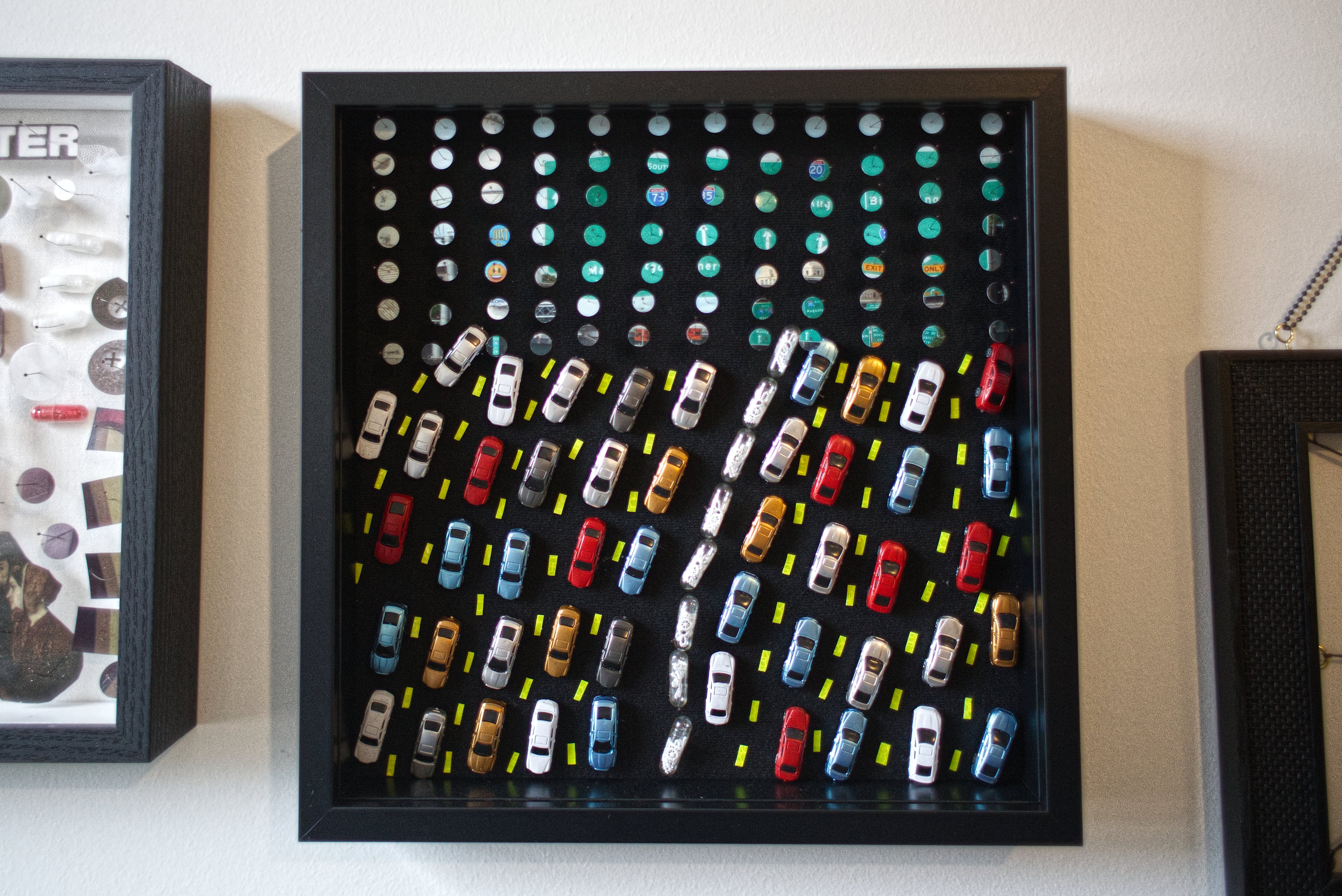 Melanie Shaw has begun making art, including the assemblage "The Connector," on view in the home she shares with her husband. (Courtesy of Dustin Timbrook)