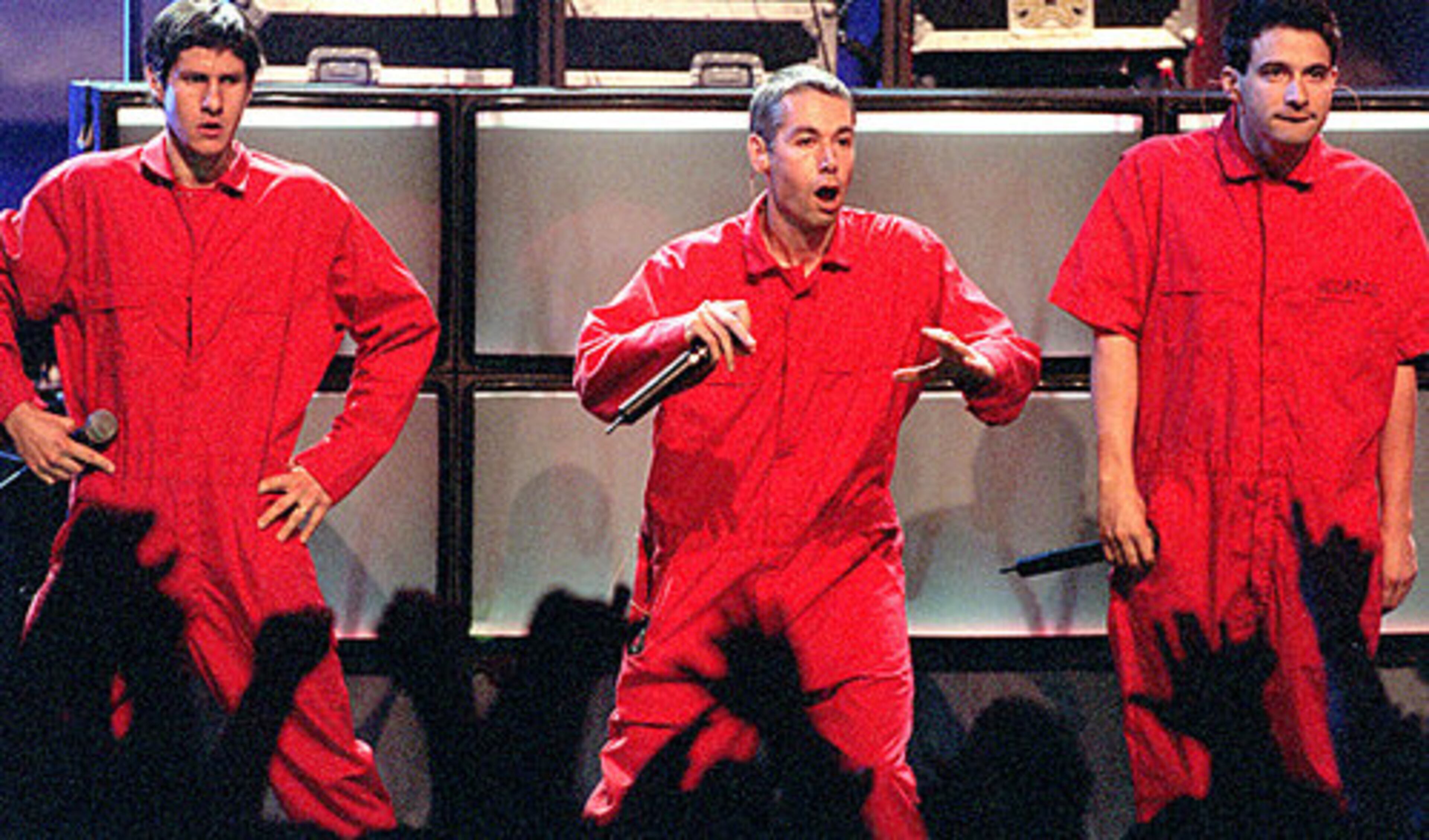 In this September 10, 1998, file photograph, the Beastie Boys perform at the MTV Video Music Awards. Adam Yauch, center, has died, Friday, May 4, 2012. He was 47.