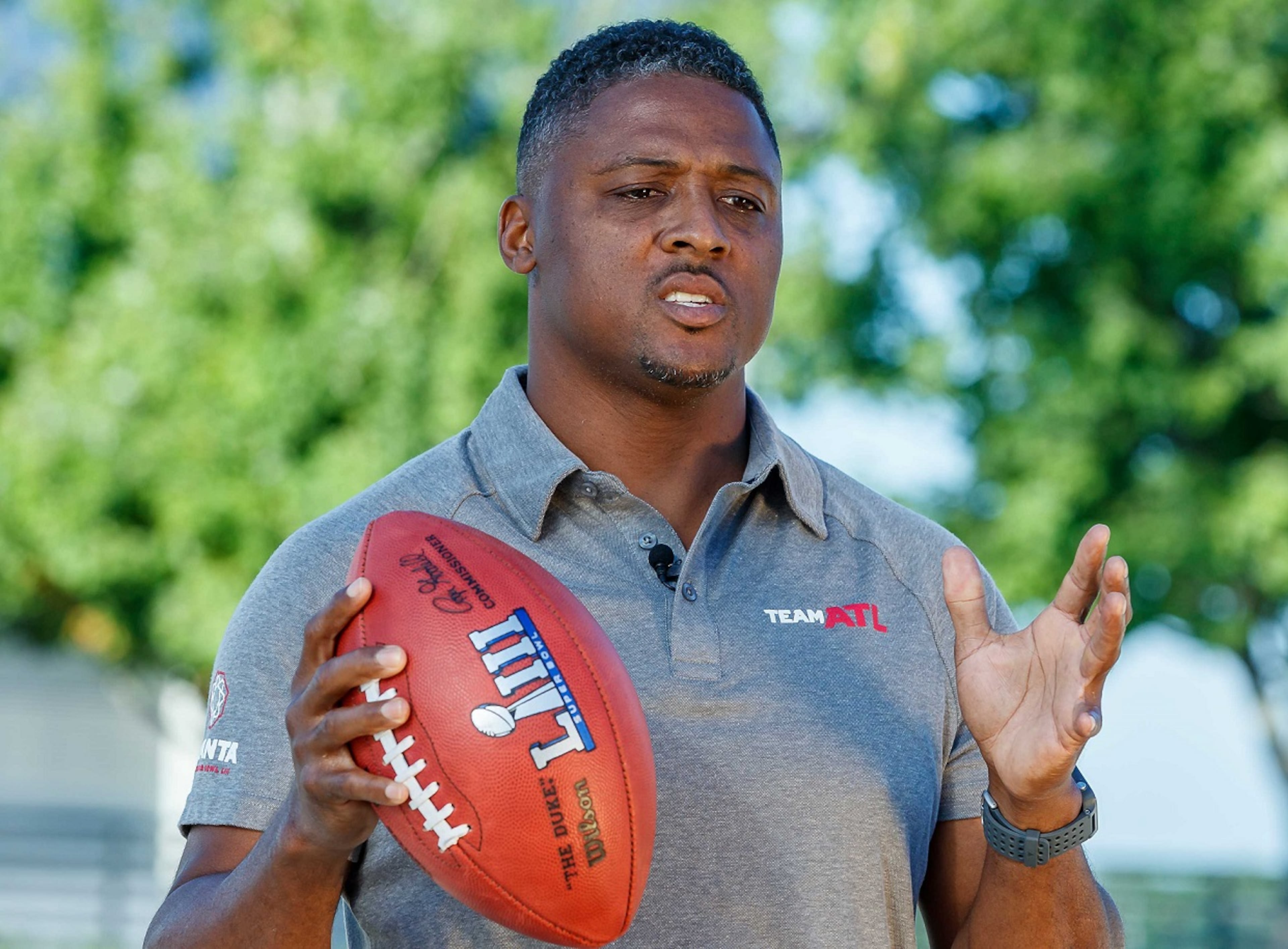 Warrick Dunn, who was with the Falcons from 2002 to 2007, founded the Homes for the Holidays program, which has helped more 200 single parents achieve homeownership. (handout)