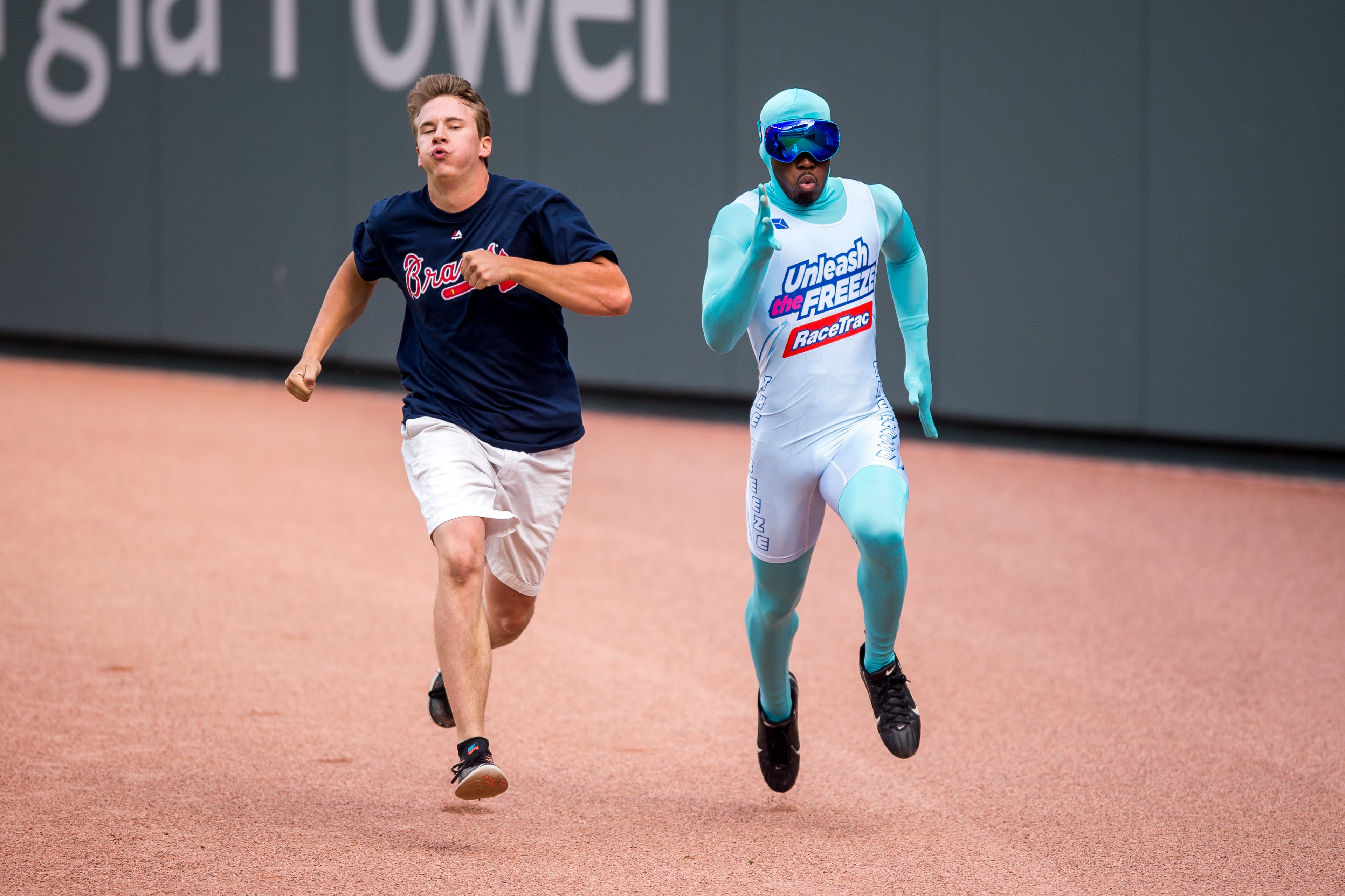 ATLANTA, GA - JUNE 10: Beat the Freeze race against the New York Mets at SunTrust Park on June 10, 2017 in Atlanta, Georgia. The Mets won 6-1. (Photo by Logan Riely/Beam Imagination/Atlanta Braves/Getty Images) *** Local Caption ***