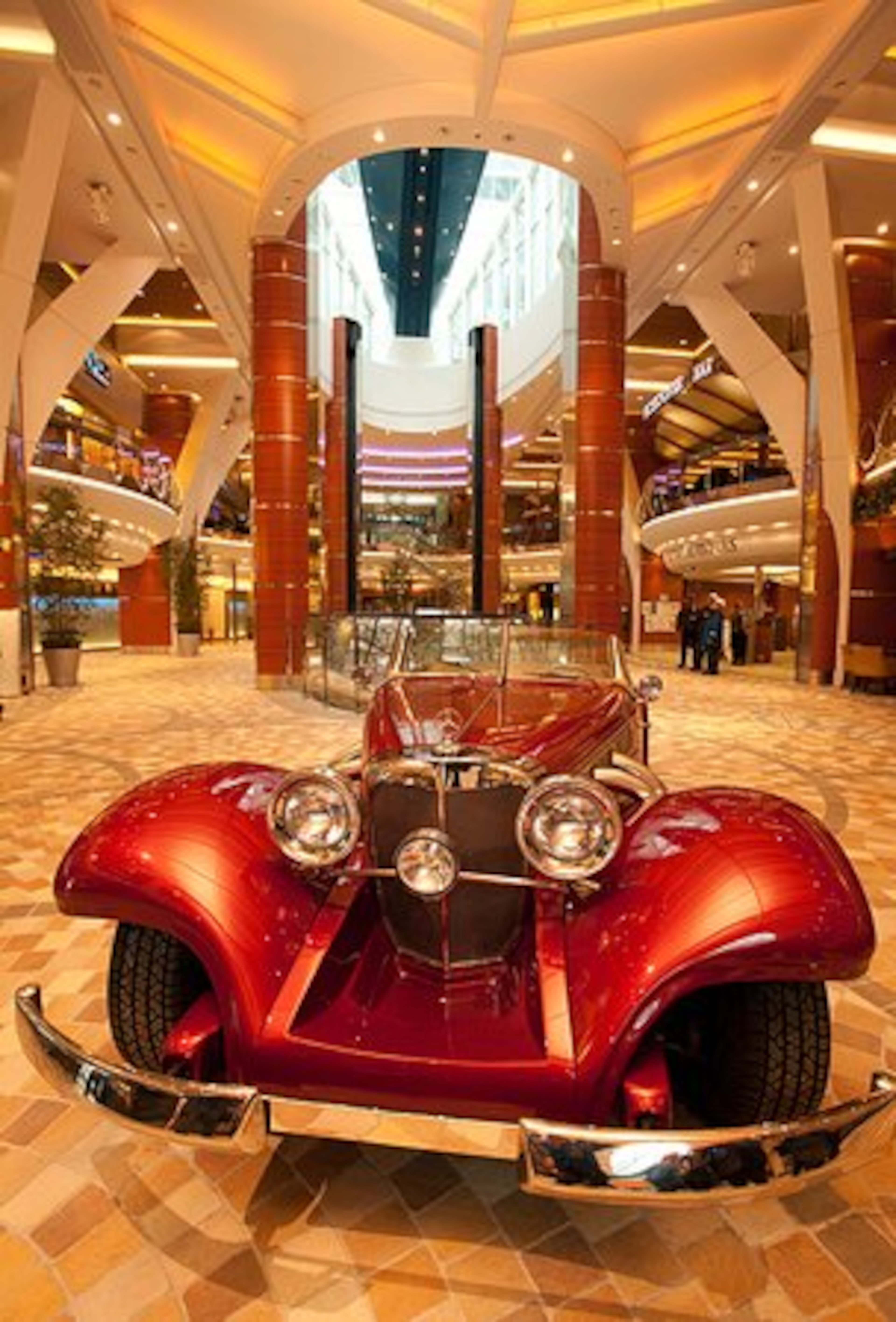 The Royal Promenade is seen on board Royal Caribbean Cruises Ltd.'s Allure of the Seas cruise ship at the Turku shipyard in Turku, Finland, on Thursday, Oct. 28, 2010.