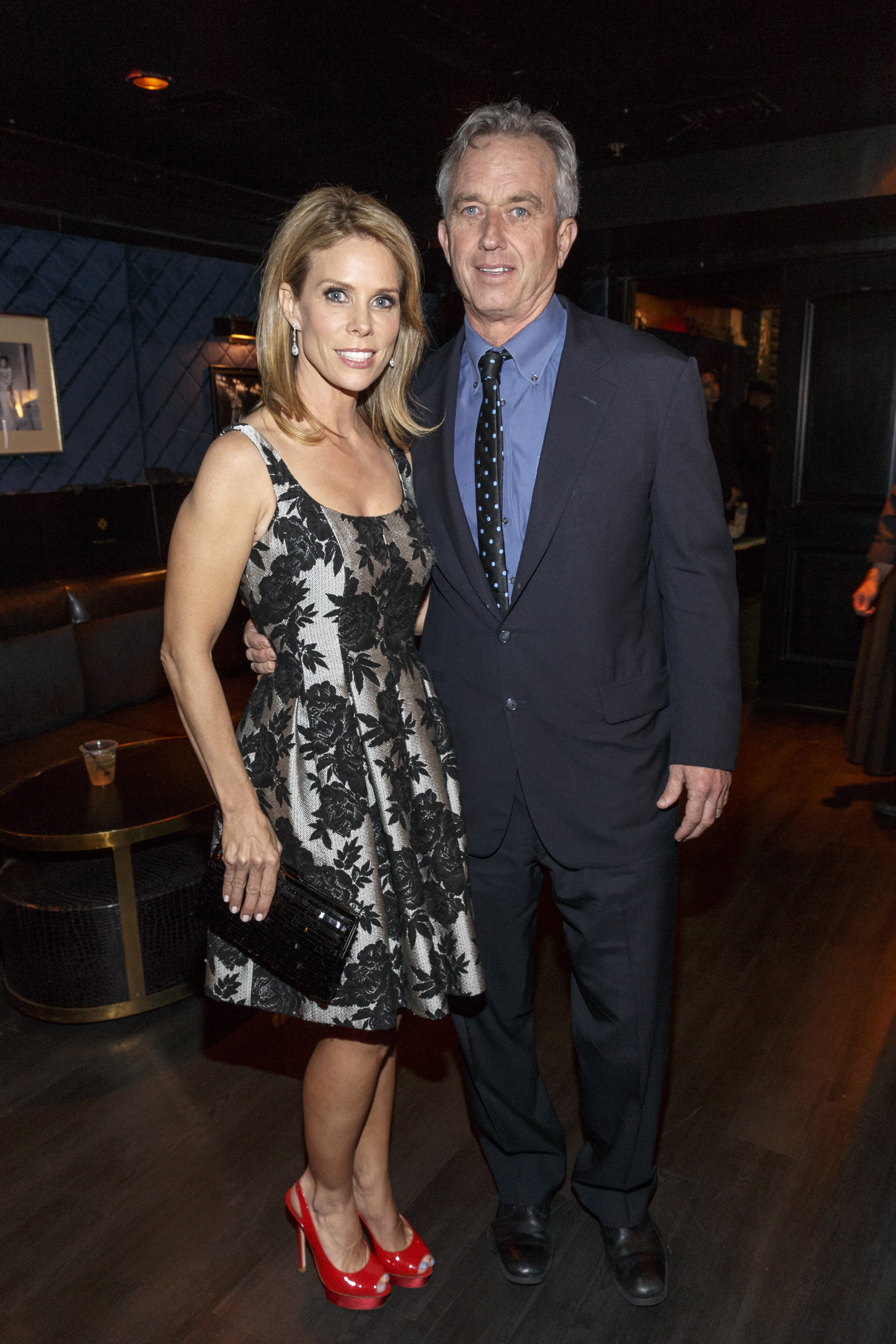 LOS ANGELES, CA - APRIL 22: Actress Cheryl Hines and President of the Board of the Waterkeeper Alliance Robert F. Kennedy, Jr. backstage at Keep It Clean To Benefit Waterkeeper Alliance Live Earth Day Comedy Benefit on April 22, 2015 in Los Angeles, California. (Photo by Rich Polk/Getty Images for Waterkeeper Alliance)