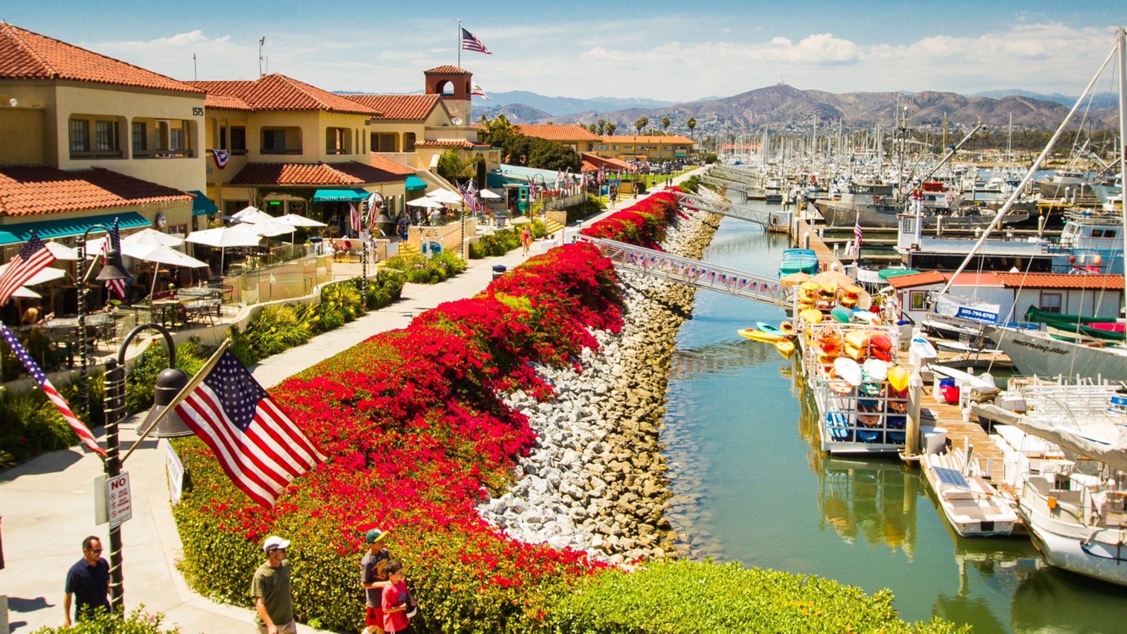 Stroll the waterside pathways that front boutiques, galleries and restaurants at Ventura Harbor Village Marina. CONTRIBUTED BY WWW.VISITVENTURACA.COM