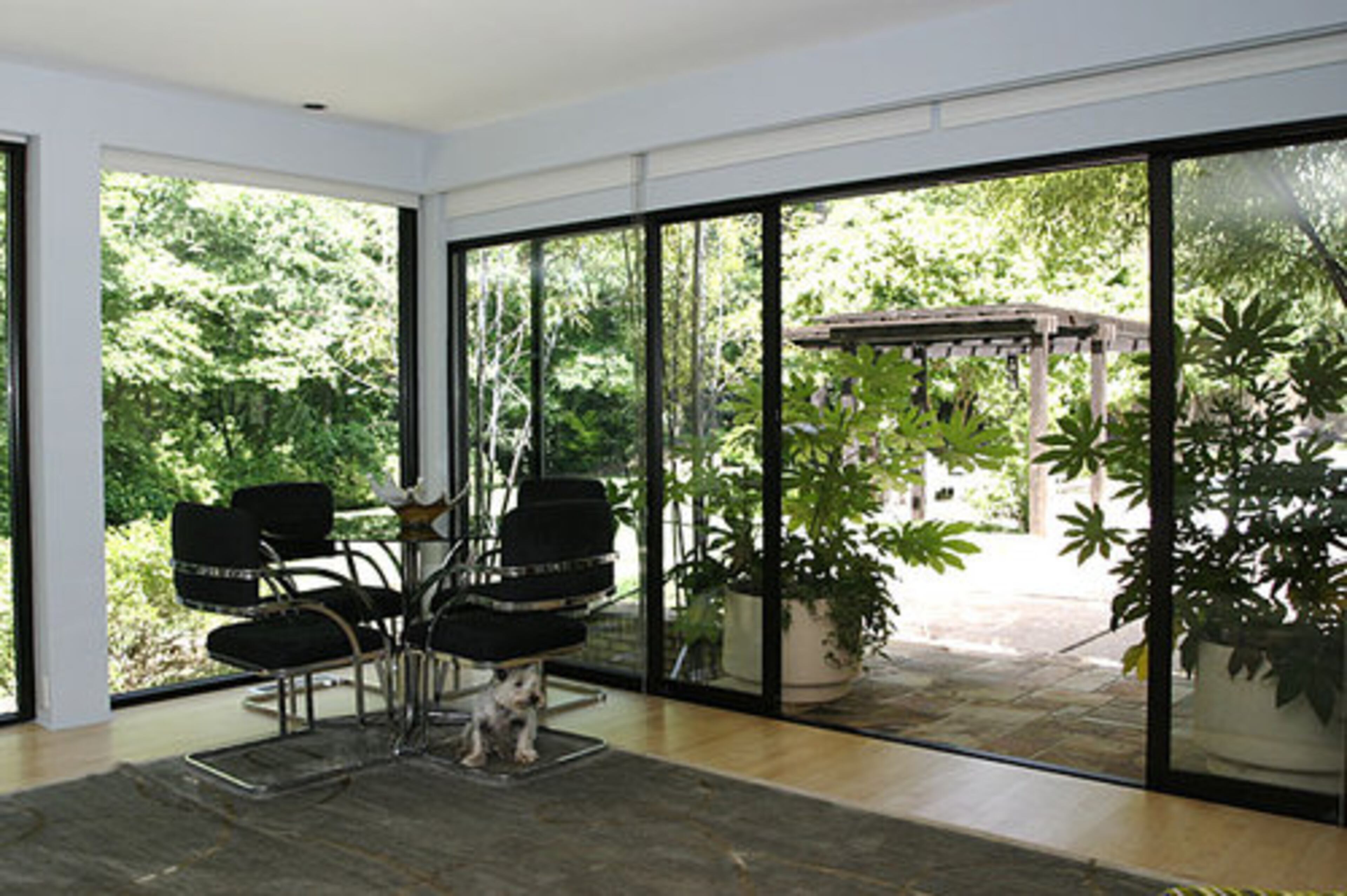 Johnston has the option of taking her morning coffee in her bedroom.