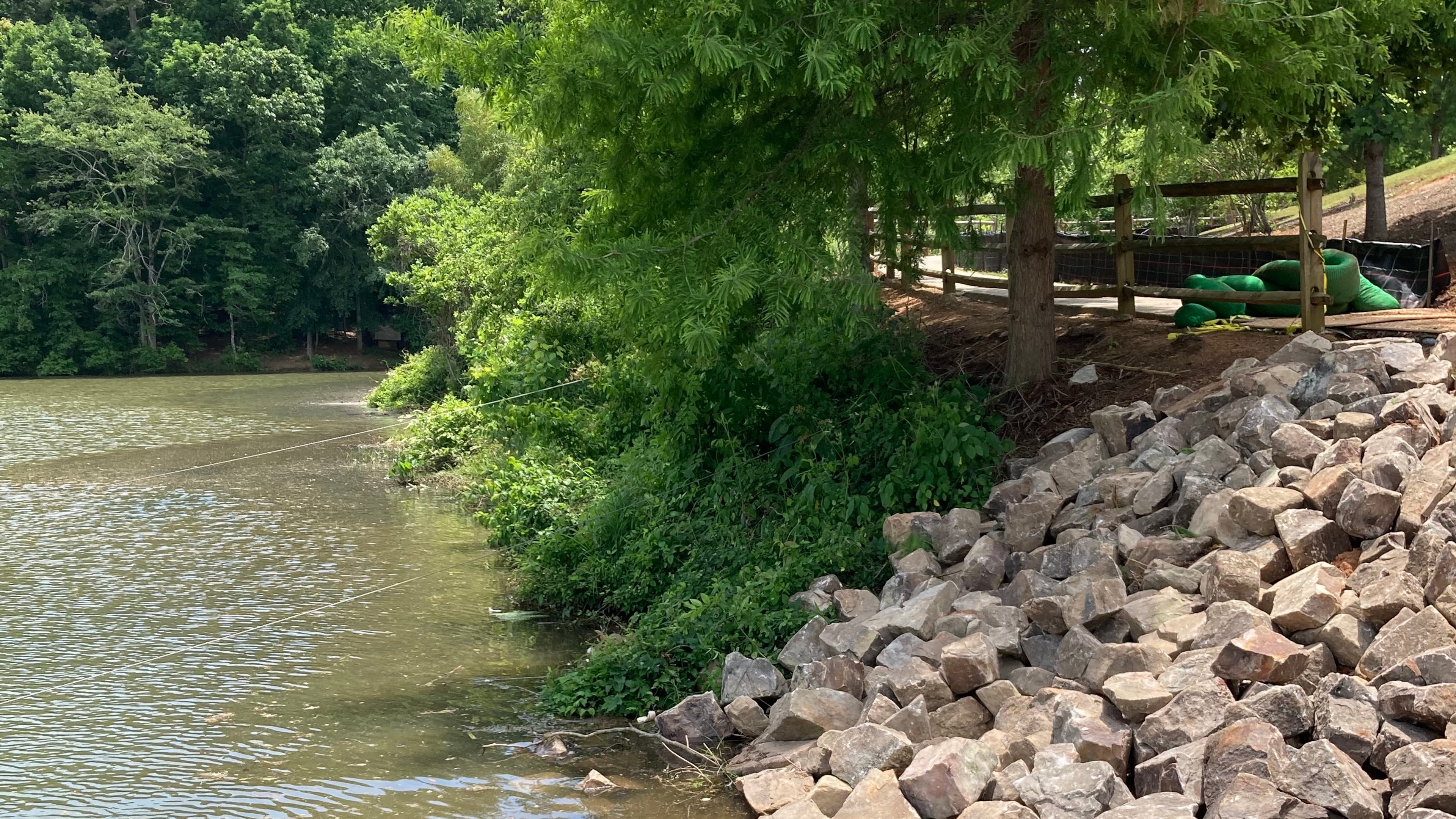 Sandy Springs recently began a project to restore a section of eroding shoreline at Morgan Falls Overlook Park along the Chattahoochee River. (Courtesy City of Sandy Springs)