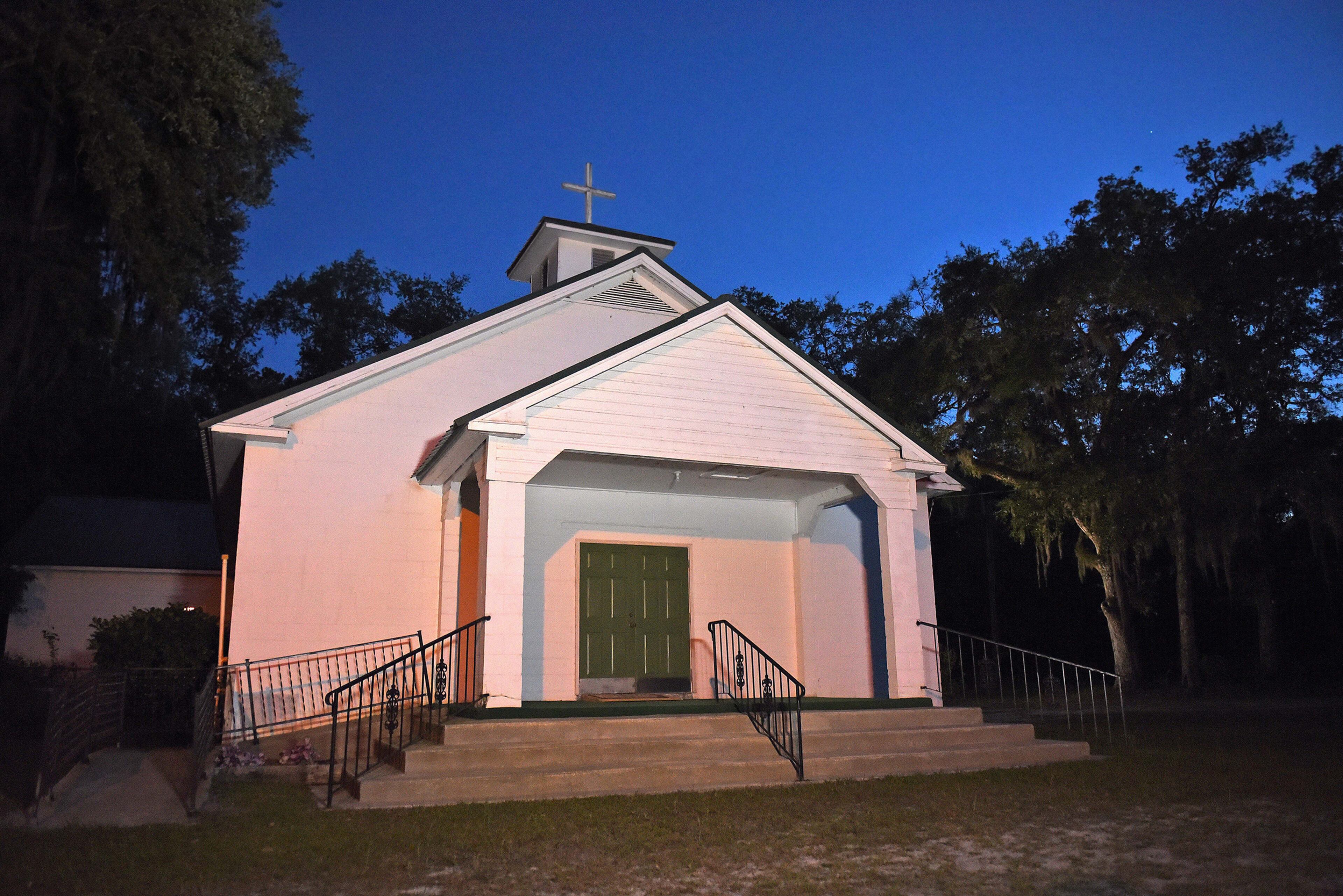 Rising Daughter Baptist Church was the site of the stunning murders of Harold and Thelma Swain on March 11, 1985. (RYON HORNE RHORNE@AJC.COM)