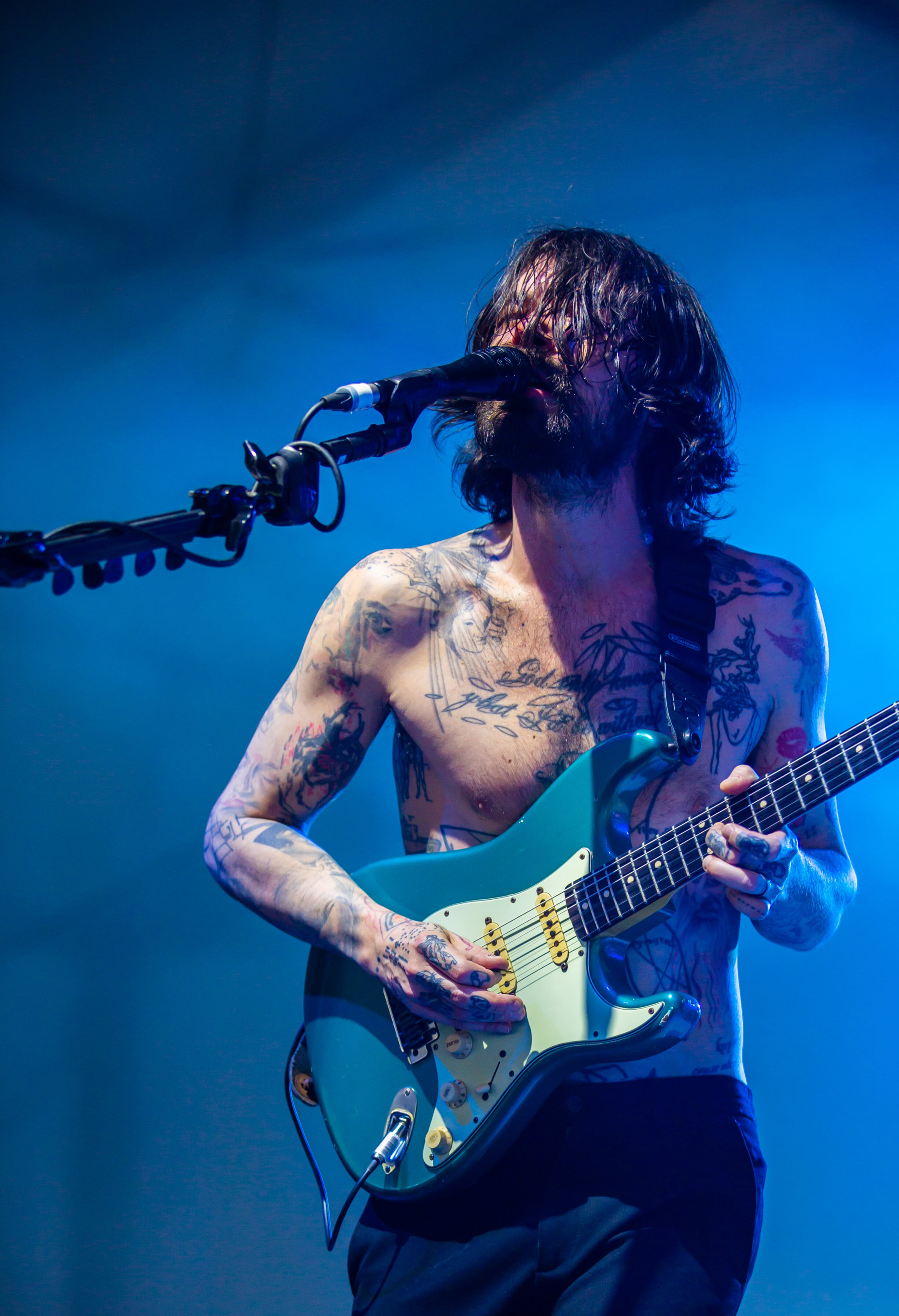 Biffy Clyro performs on the first day of this year's Shaky Knees Festival on Friday, April 29, 2022. (Photo by Ryan Fleisher for The Atlanta Journal-Constitution)