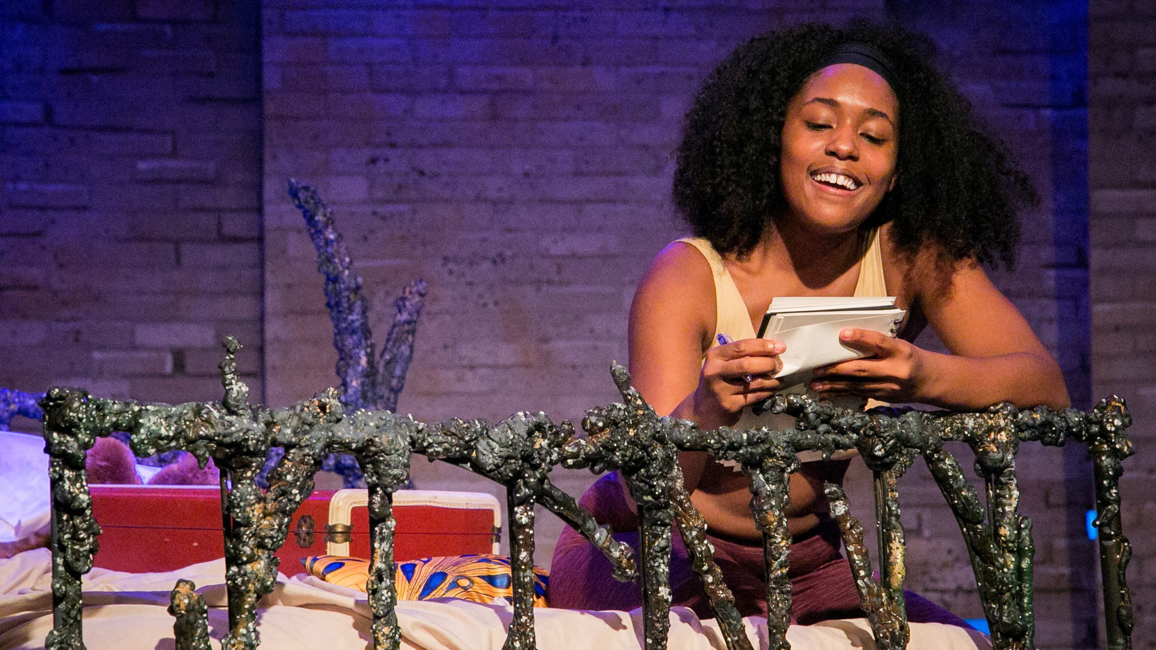 Jasmine Thomas appears in Synchronicity Theatre's solo performance piece "rip" (now streaming through Nov. 8), written by Atlanta actress Danielle Deadwyler.
Courtesy of Casey Gardner Ford