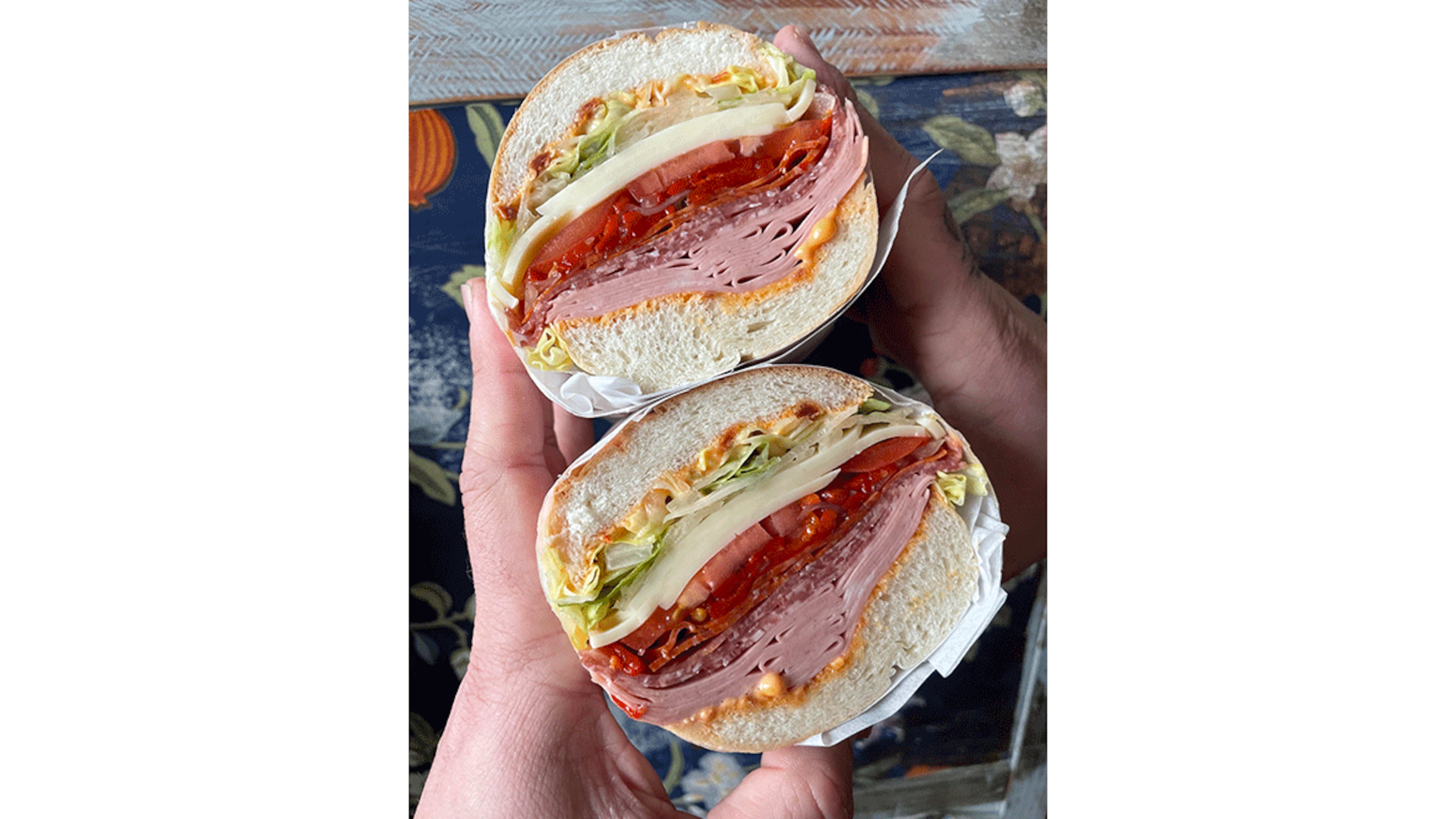 Bona Fide Deluxe Cold Cut : pepperoni, finocchiona, mortadella, pepperonata, provolone, lettuce, tomato, pepperoni mayo
(Courtesy of Katie McDonald)