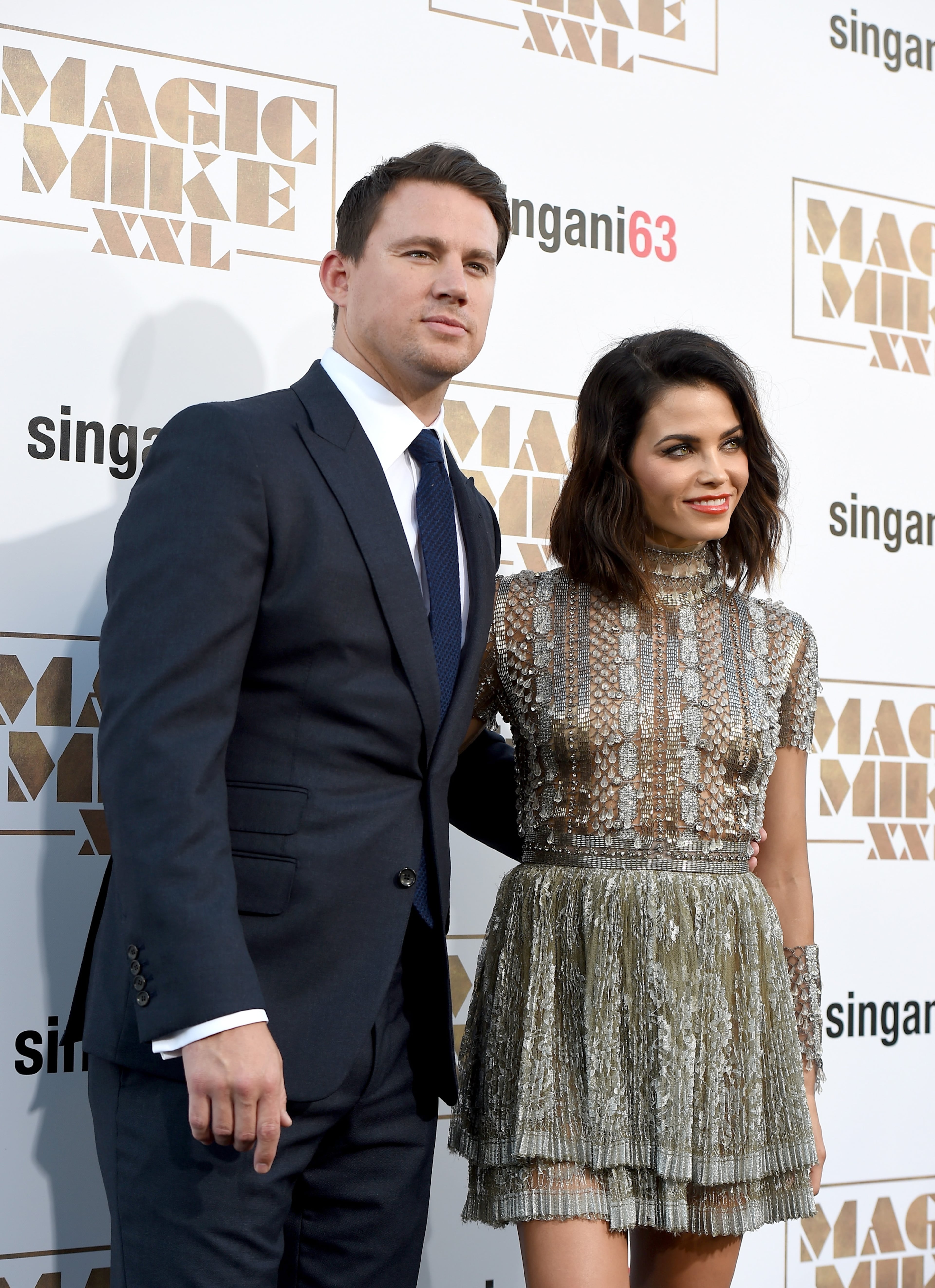 HOLLYWOOD, CA - JUNE 25: Actors Channing Tatum (L) and Jenna Dewan Tatum attend the premiere of Warner Bros. Pictures' "Magic Mike XXL" at TCL Chinese Theatre IMAX on June 25, 2015 in Hollywood, California. (Photo by Kevin Winter/Getty Images)