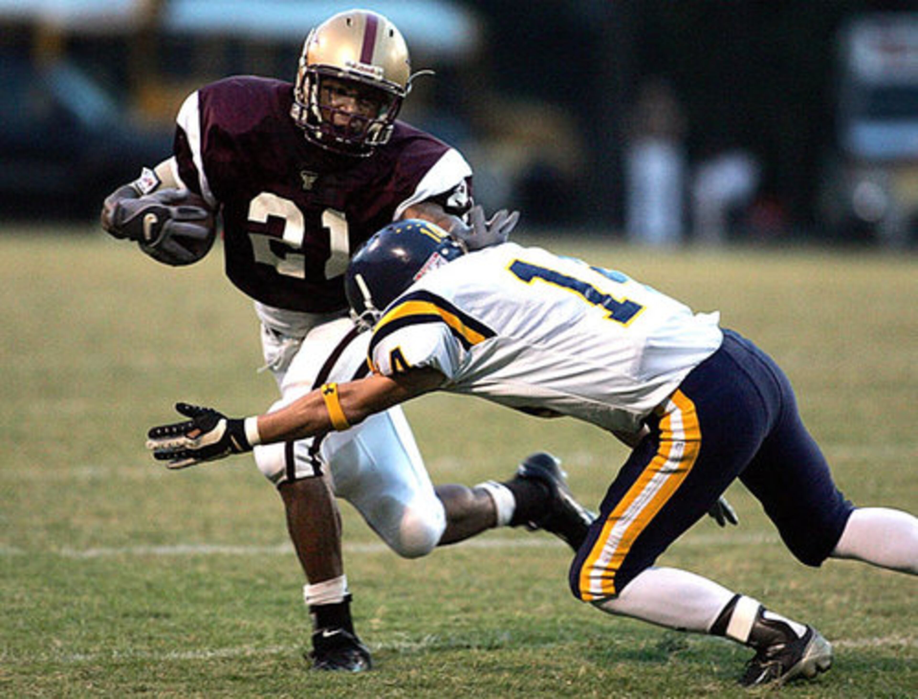 CB Asher Allen, Tucker: A three-sport star in high school, Allen demonstrated his explosiveness at an early age. In the second round of the 2004 playoffs, he took a reverse, avoided two Northside Whitfield defenders and sprinted for a 66-yard touchdown.