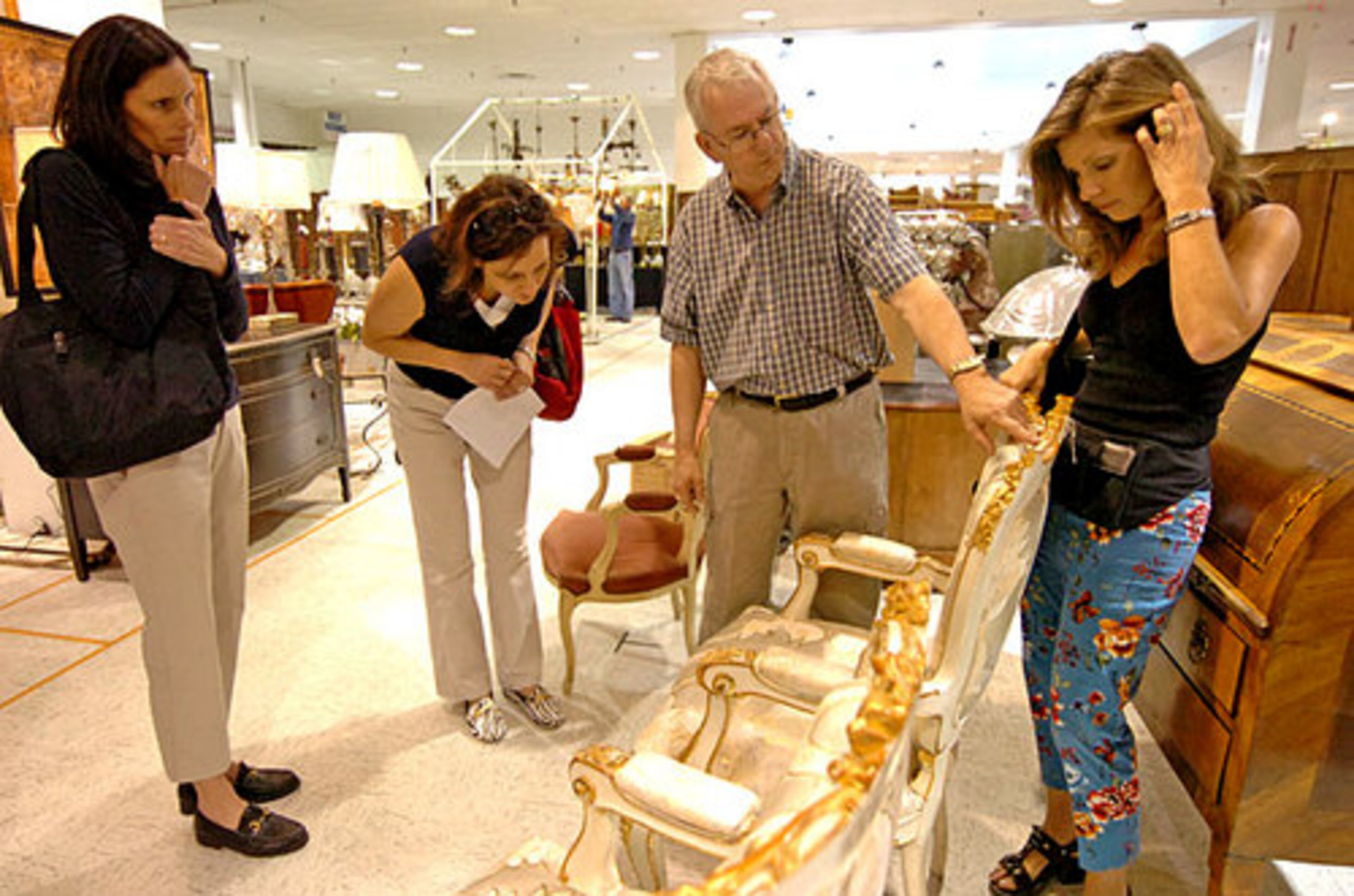 Eisner also advises shoppers to bring fabric swatches or photos of pieces they're trying to accent. Knowing what you want makes shopping easier. Look for irregularities that show if a piece has been hand-carved, which will have a bearing on price or what you can negotiate.