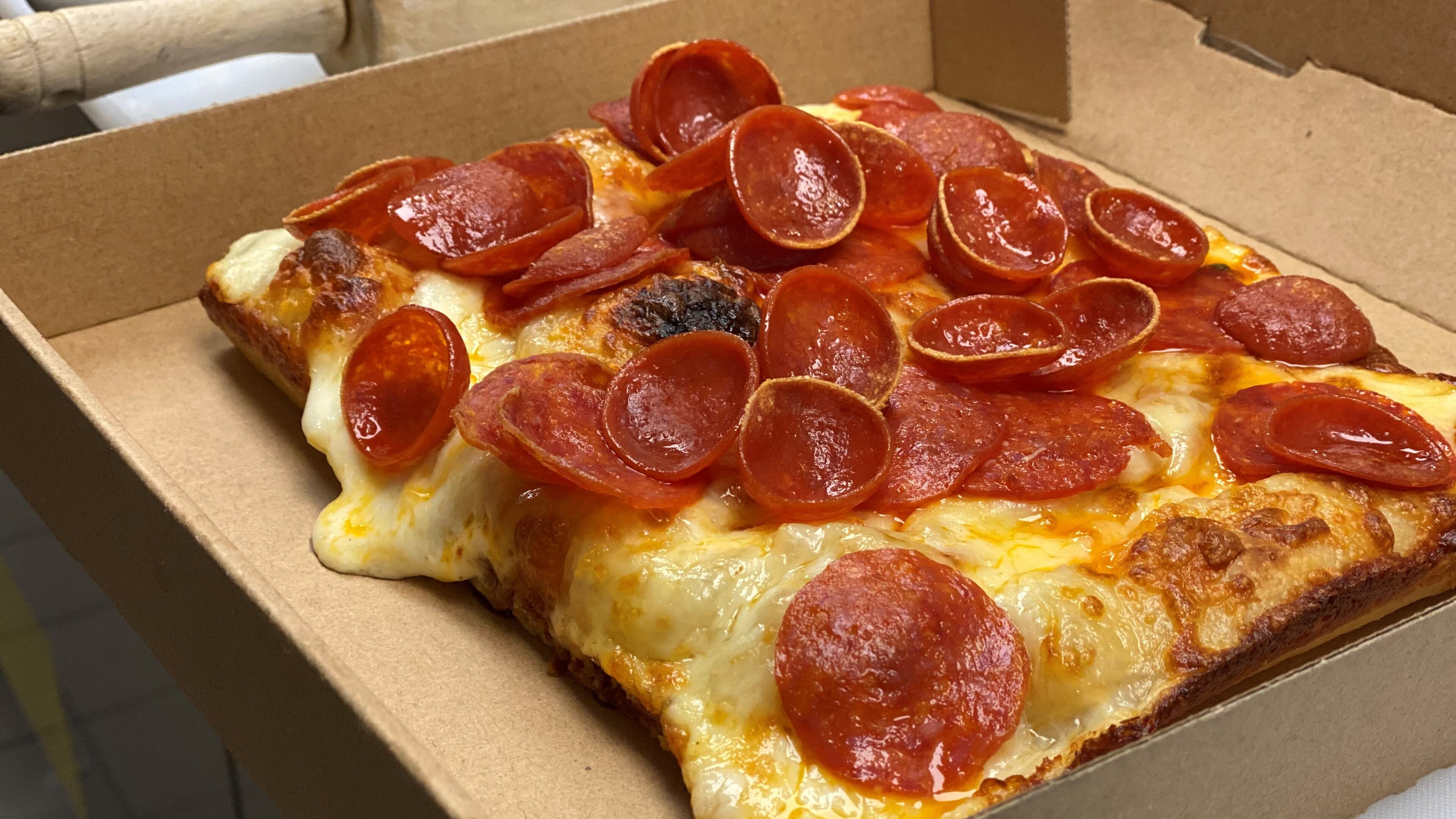 Pepperoni pizza from Triple Jay's.