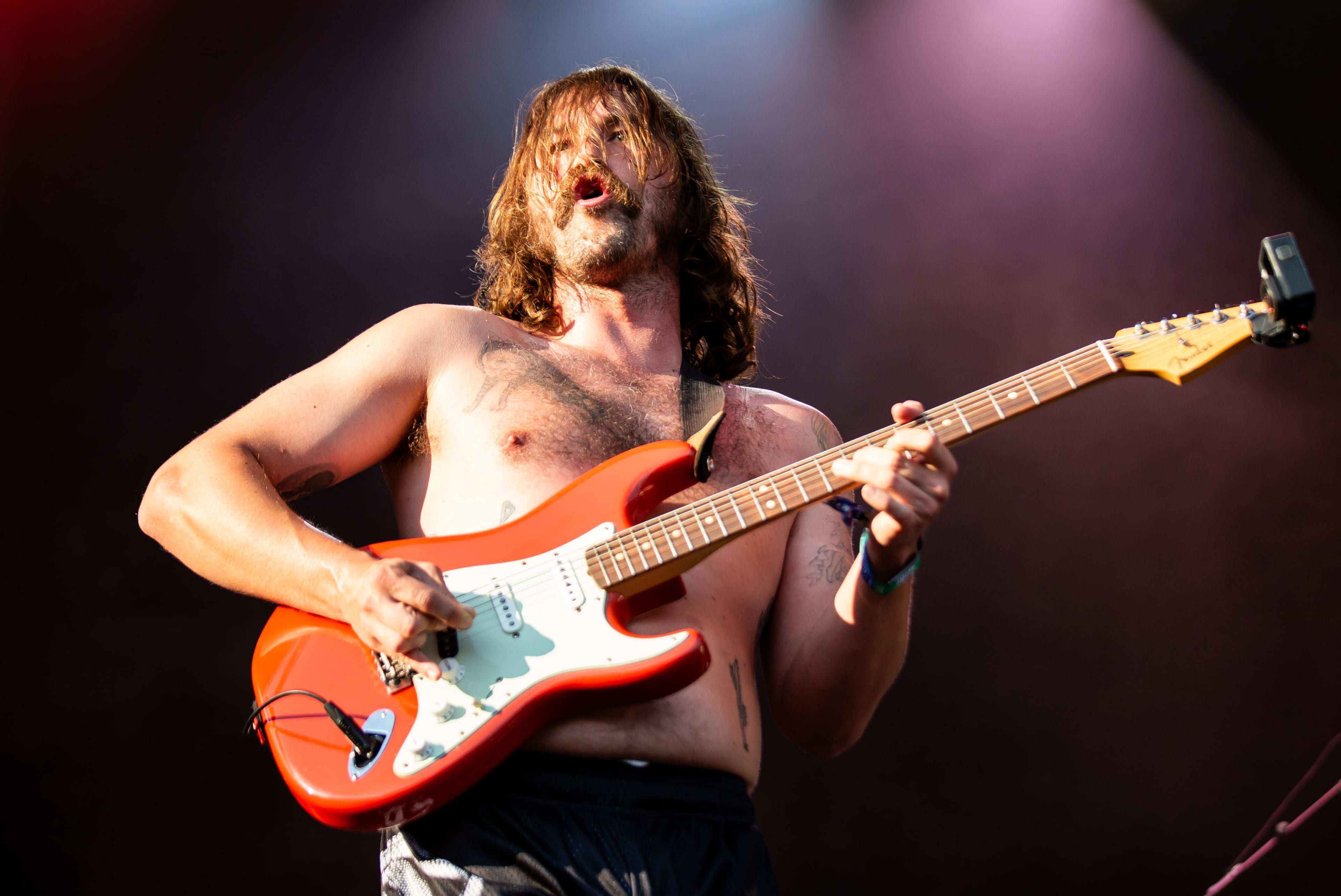 Idles performs on Friday, Sept. 19, 2025, in Atlanta’s Piedmont Park during the first day of Shaky Knees. (Ryan Fleisher for the AJC)