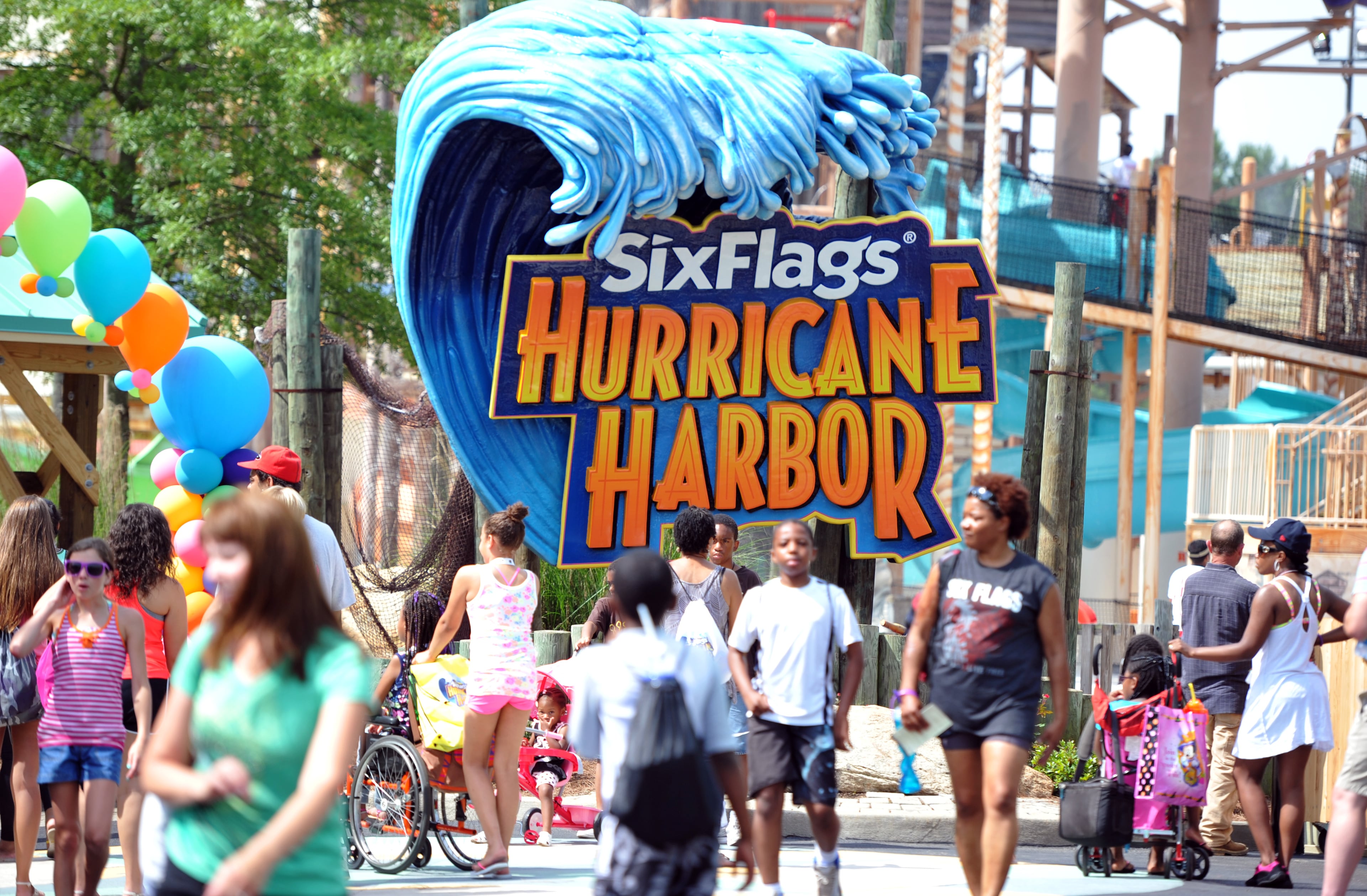 Six Flags Over Georgia's new water park, Hurricane Harbor, opened on May 30, 2014 in Austell. The largest expansion in the park's 47-year history, Hurricane Harbor boasts four new water attractions, including the world's first hybrid zero-gravity slide. It spans seven acres and is free with admission to Six Flags Over Georgia. HYOSUB SHIN / HSHIN@AJC.COM