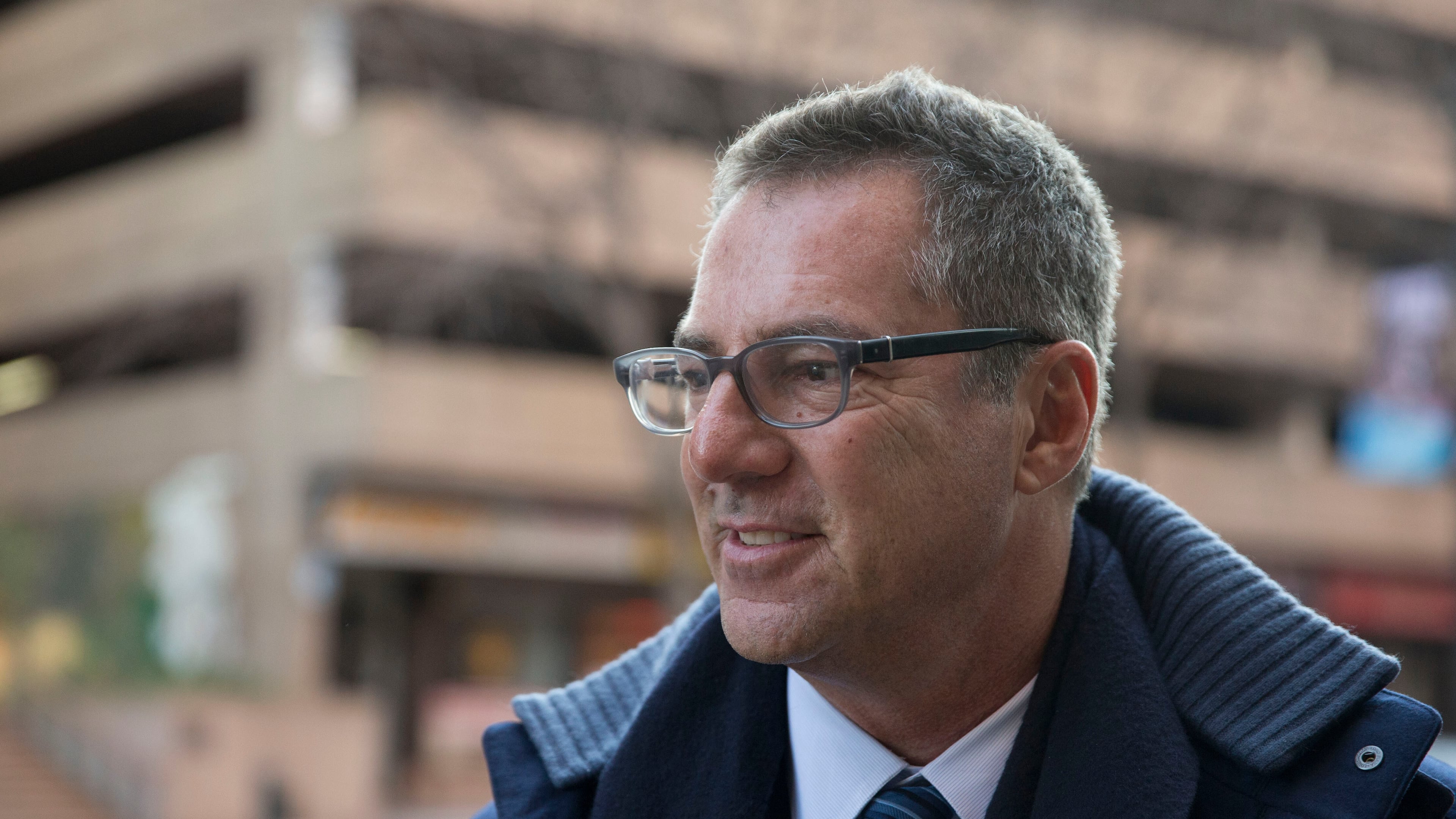 FILE - In this Nov. 19, 2014, file photo, lawyer Brad Karp leaves federal court in Philadelphia. (AP Photo/Matt Rourke, File)