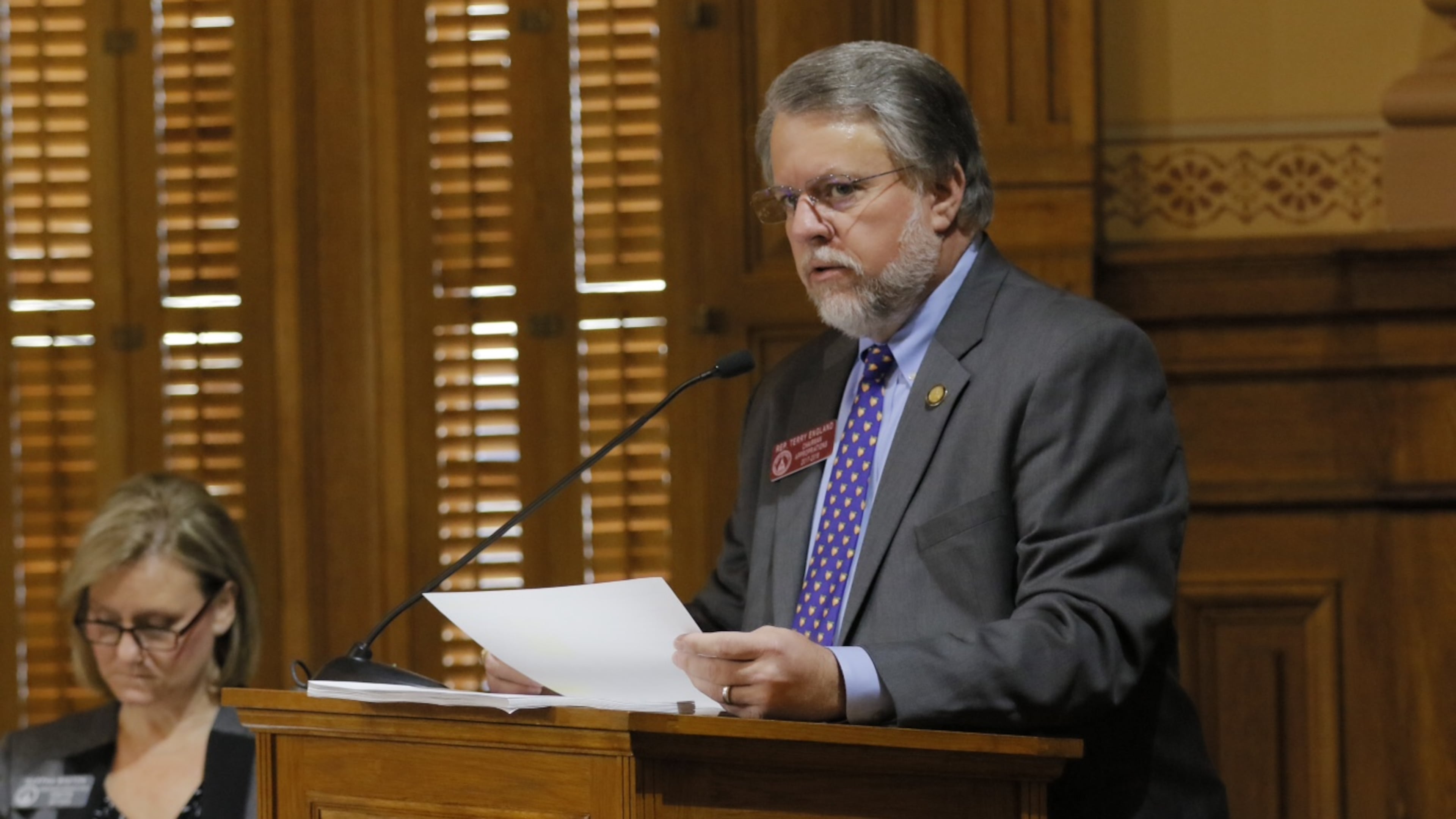 House Appropriations Chairman Terry England, R-Auburn, presented the chamber’s fiscal 2018 budget to colleagues