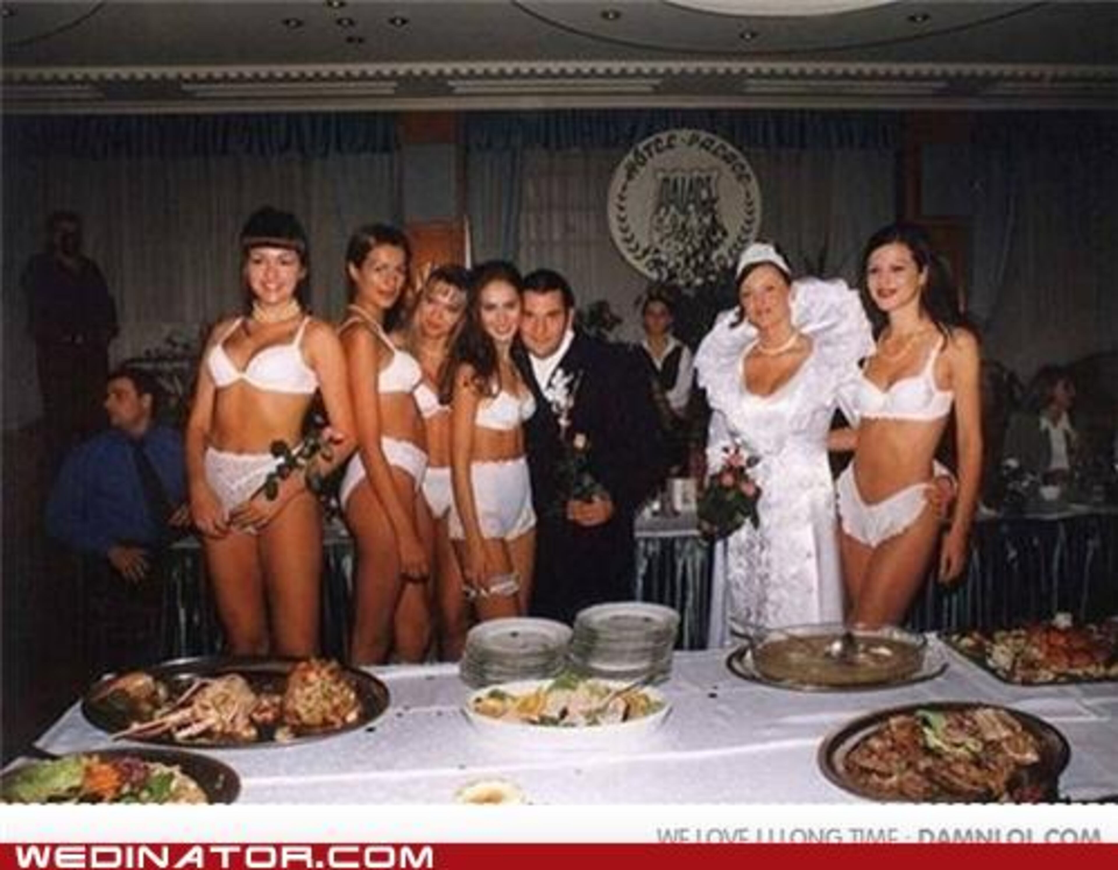 Wedinator.com is the place to go for bizarre and entertaining wedding day shots.