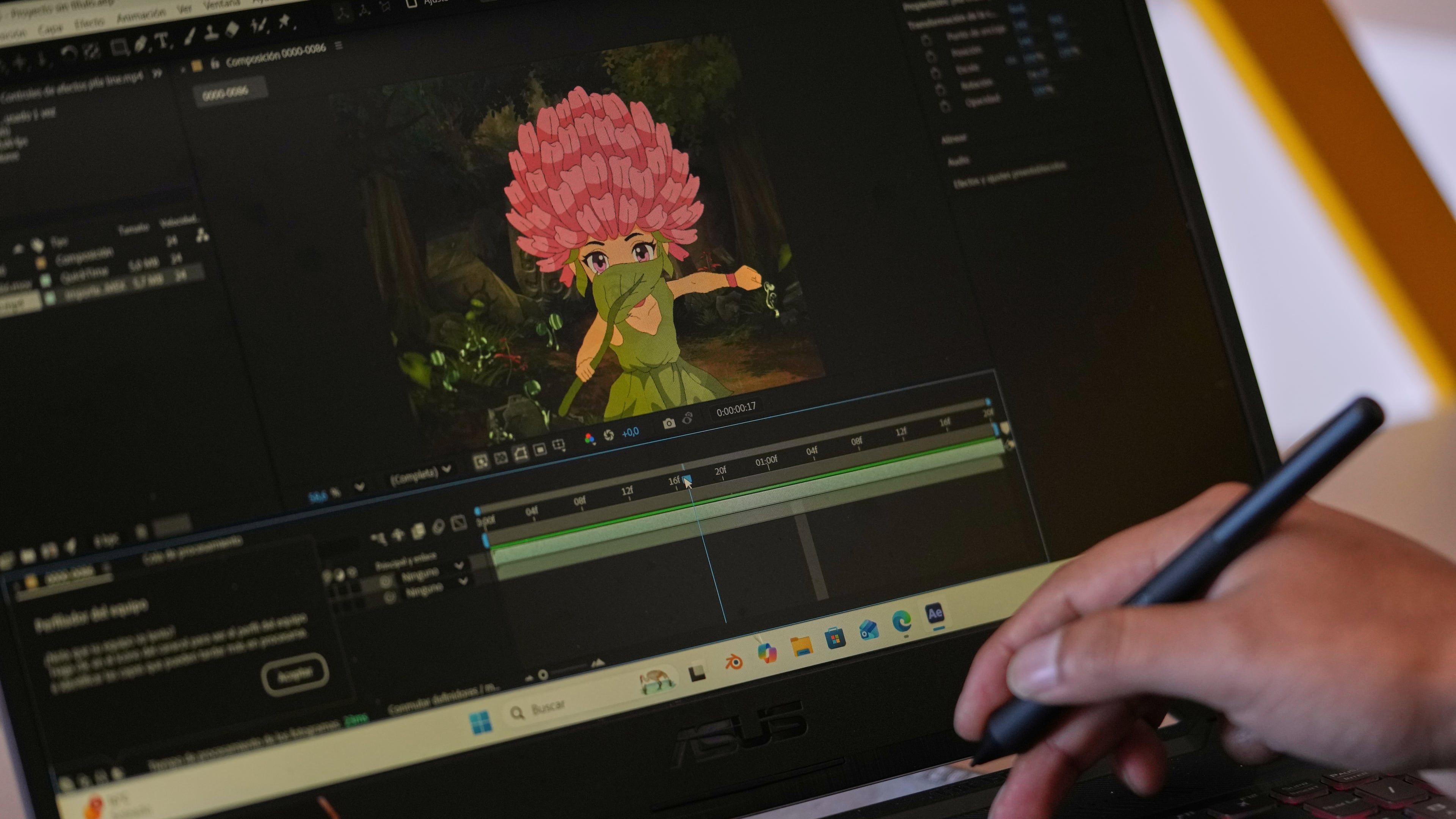 Yarik Sisa, an artist with Yay Animación, works on "Aya Somos," the first Quichua animated short, blending Otavalo culture with Japanese-style anime, in Hatun Rumi, Ecuador, Wednesday, Dec. 3, 2025. (AP Photo/Dolores Ochoa)