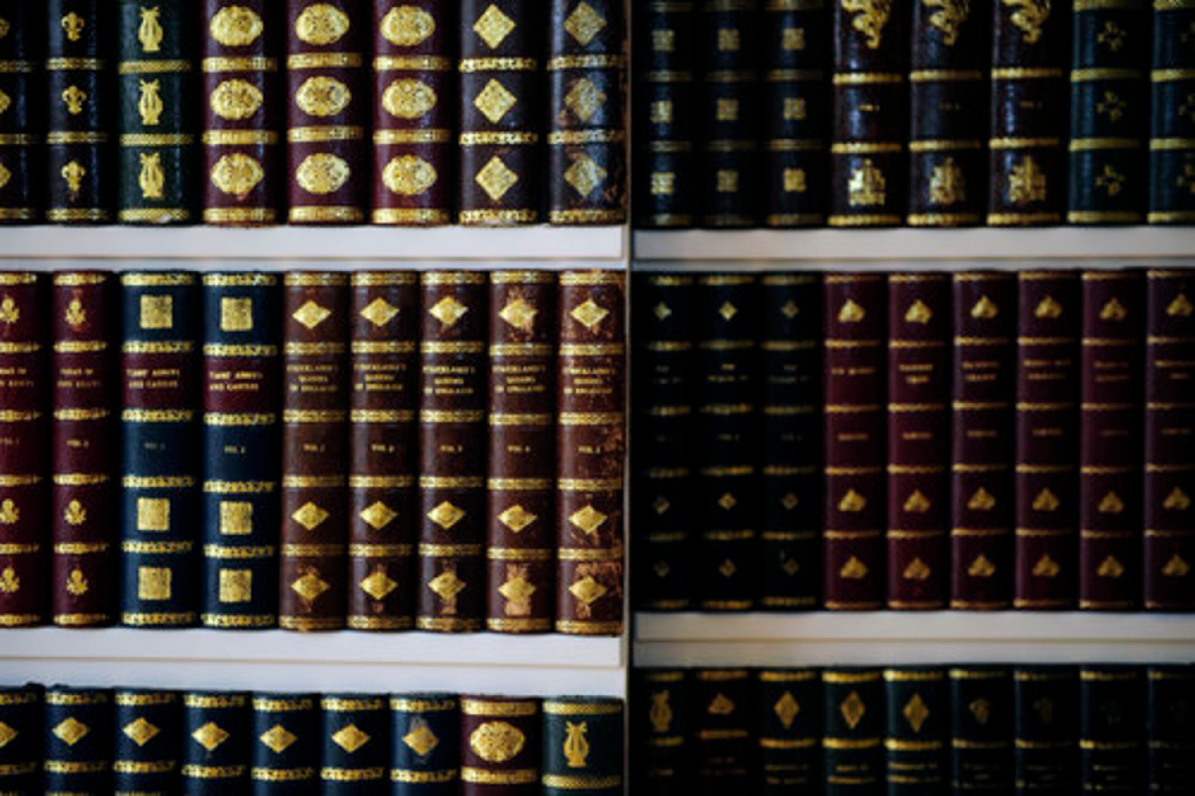 Could you tell these "books" were faux cabinets? They hide a television.