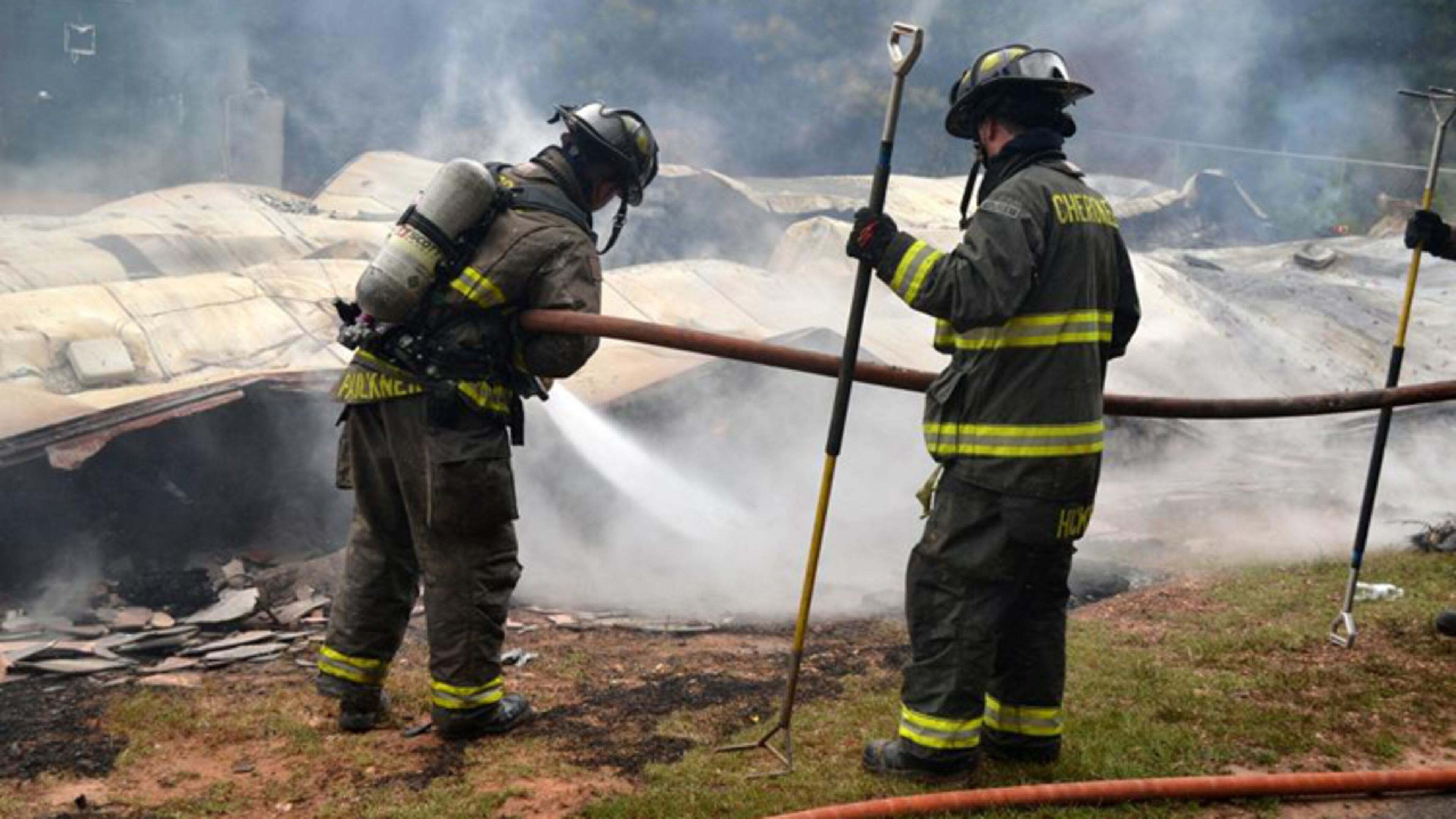 Cherokee County is donating surplus fire hoses and nozzles to the Iron City, Ga., Volunteer Fire Department. Tim Cavender/Cherokee County Fire & Emergency Services