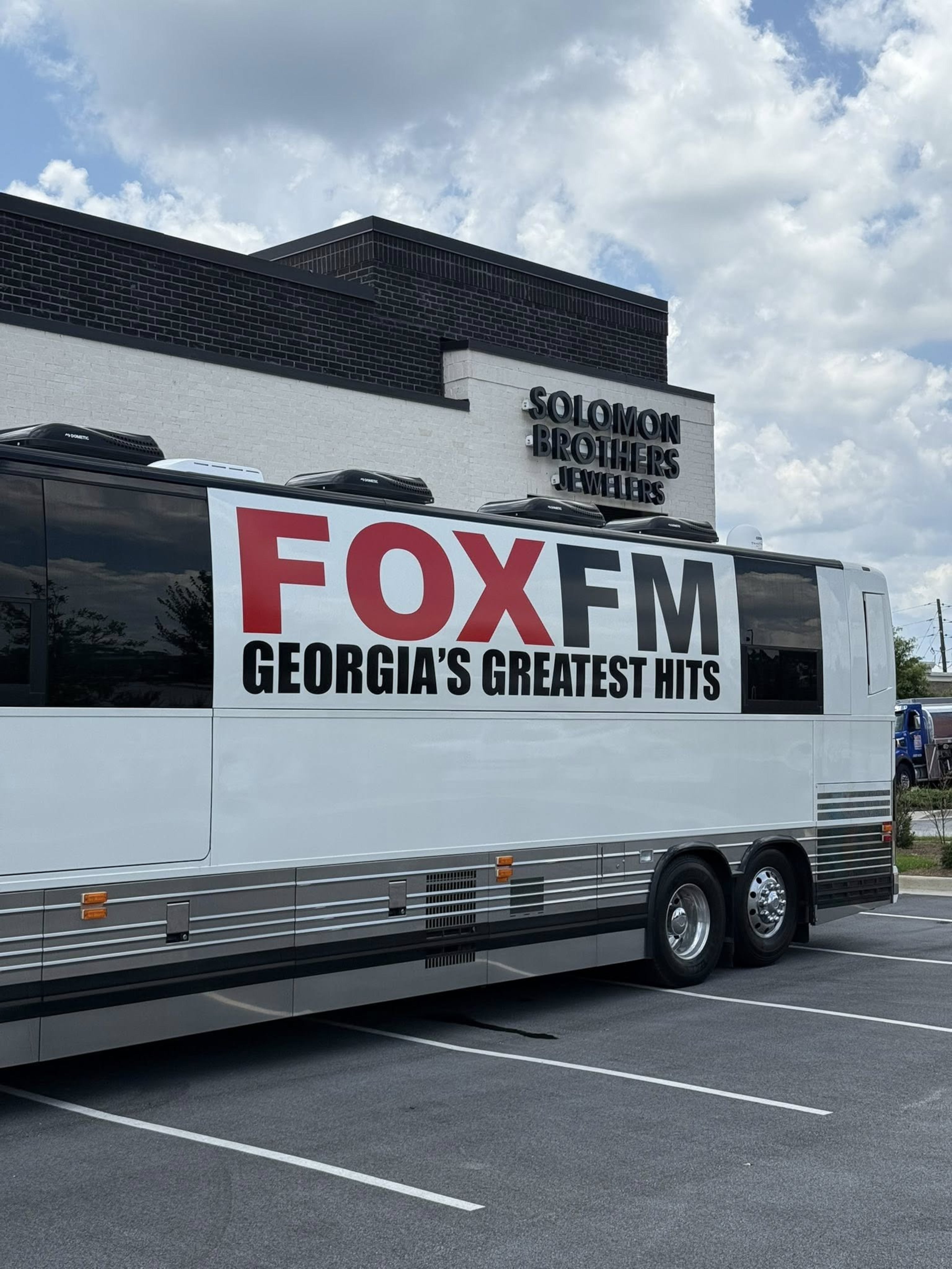 The My Fox FM truck was out and about recently advertising its classic rock stations. (Courtesy of My Fox AM)