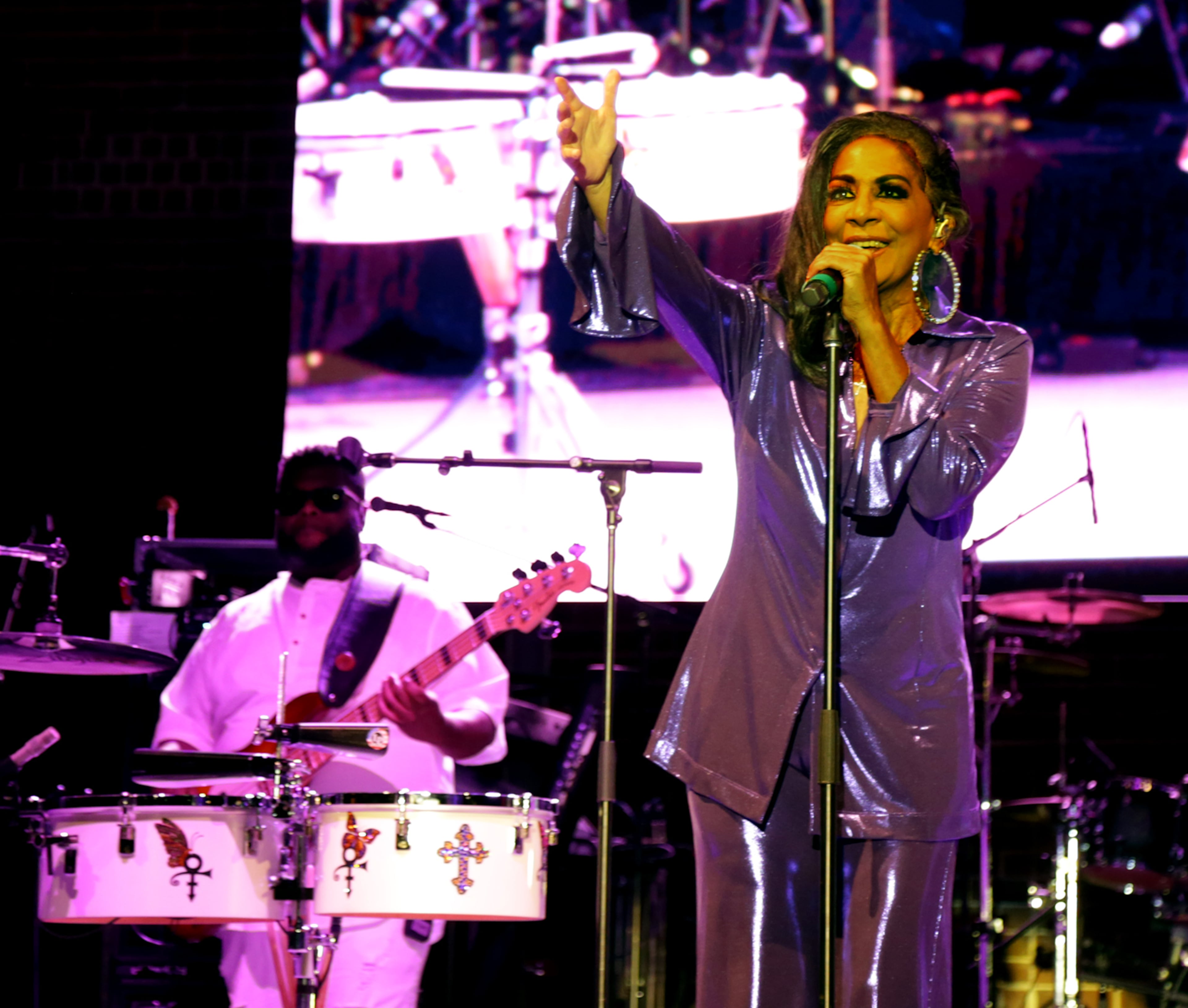 Sheila E. performs at the Stockbridge Amphitheater on Saturday, May 7, 2022. (Photo: Akili-Casundria Ramsess for The Atlanta Journal-Constitution)