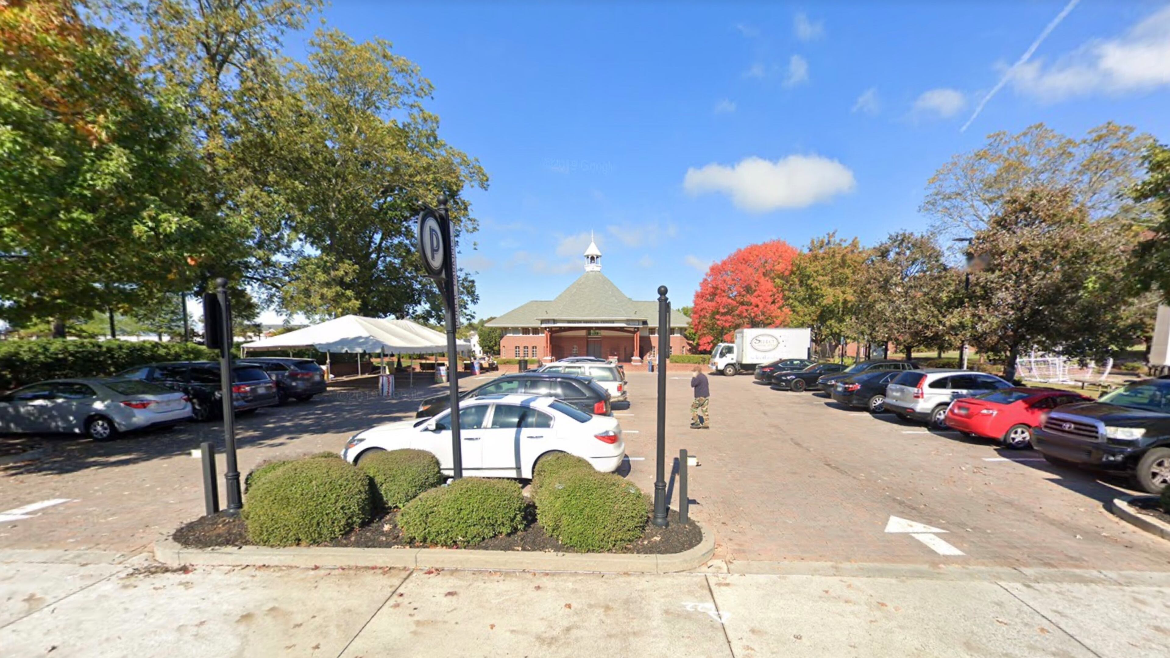 Duluth is considering adding a 2,500-square-foot restaurant building on the Downtown Paver Lot, the parking area between Taylor Park/City Hall and the Truck and Tap restaurant. (Google Maps)