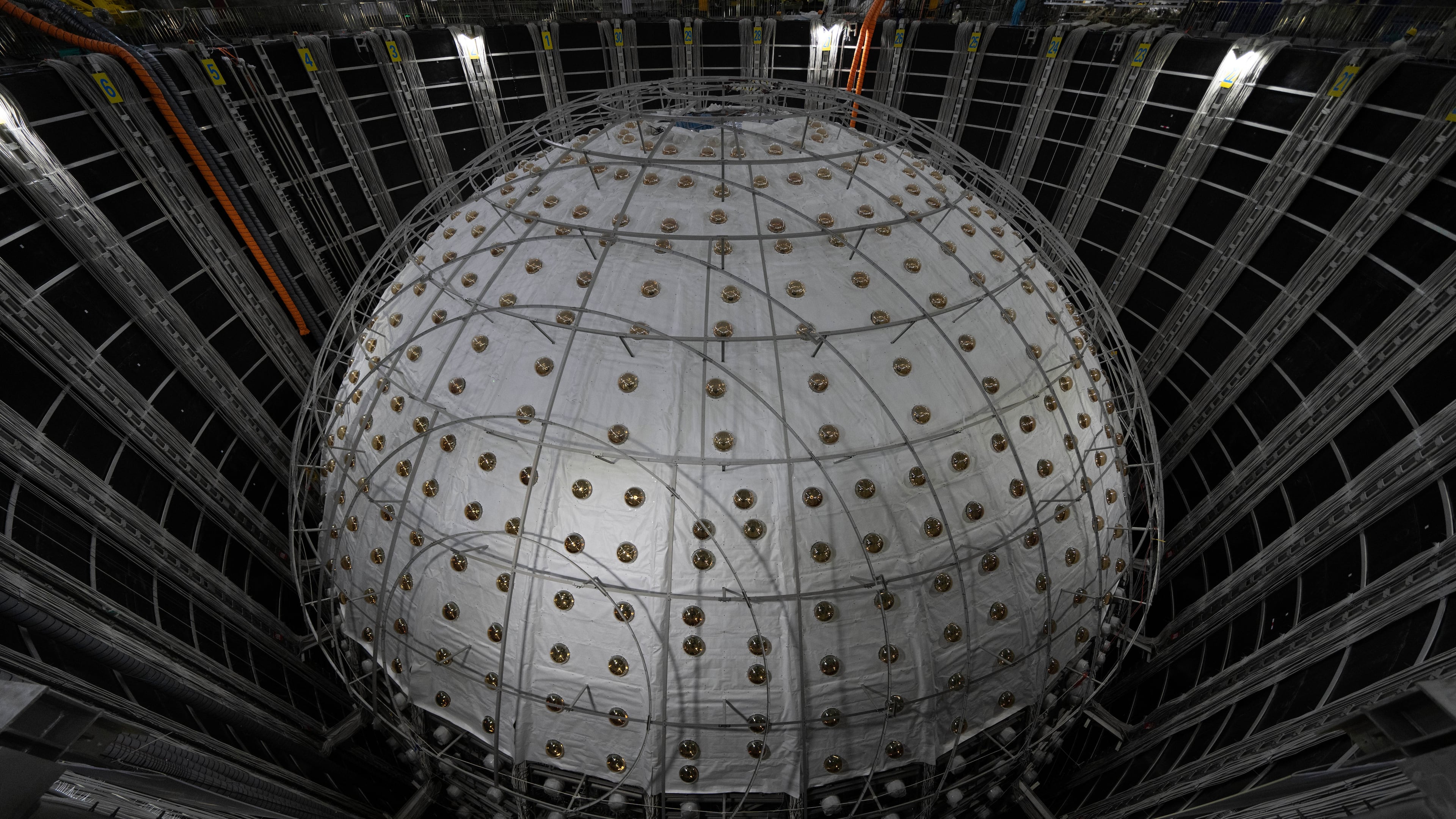 FILE - A cosmic detector is housed underground at the Jiangmen Underground Neutrino Observatory in Kaiping in southern China's Guangdong province, Oct. 11, 2024. (AP Photo/Ng Han Guan, File)