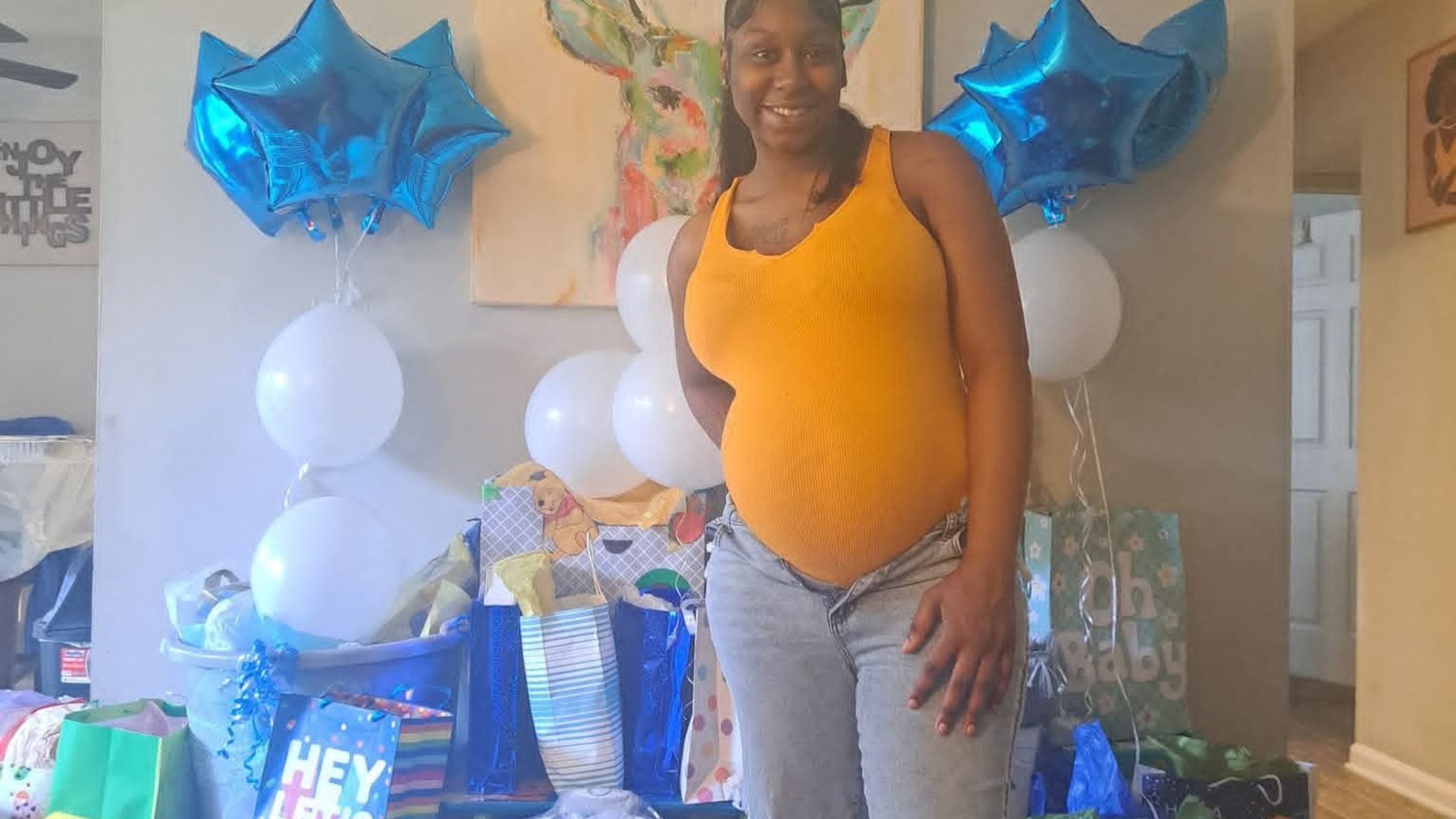 Shakiya Pridgen, who was 40 weeks pregnant, was asleep when she was shot through her window, DeKalb County officials said. (Photo courtesy of GoFundMe)