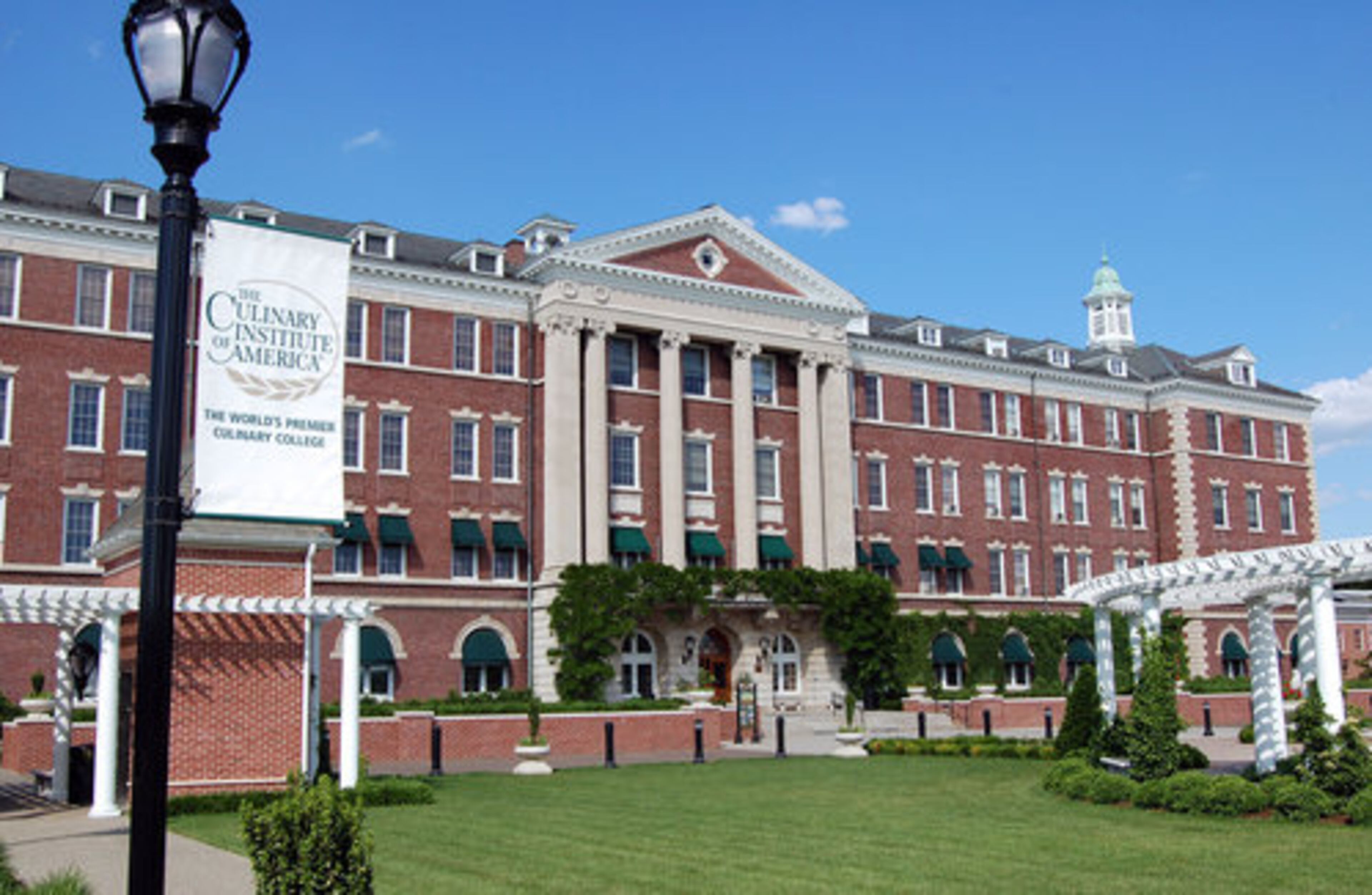 Roth Hall and Anton Plaza, Culinary Institute of America, Hyde Park, New York. This is where the boot camp for foodies begins!